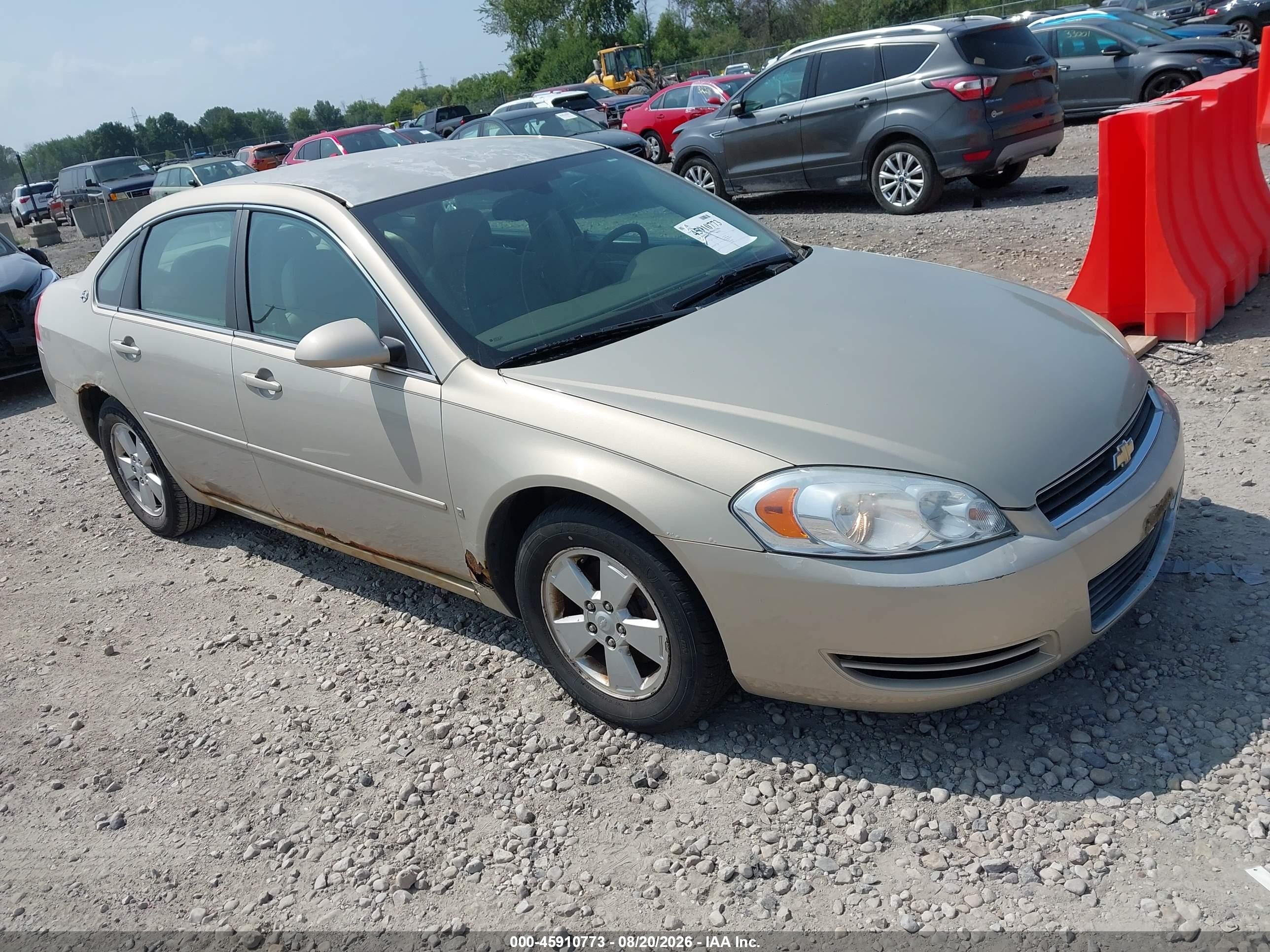 2008 Chevrolet Impala Lt Gold vin: 2G1WT58K181337614