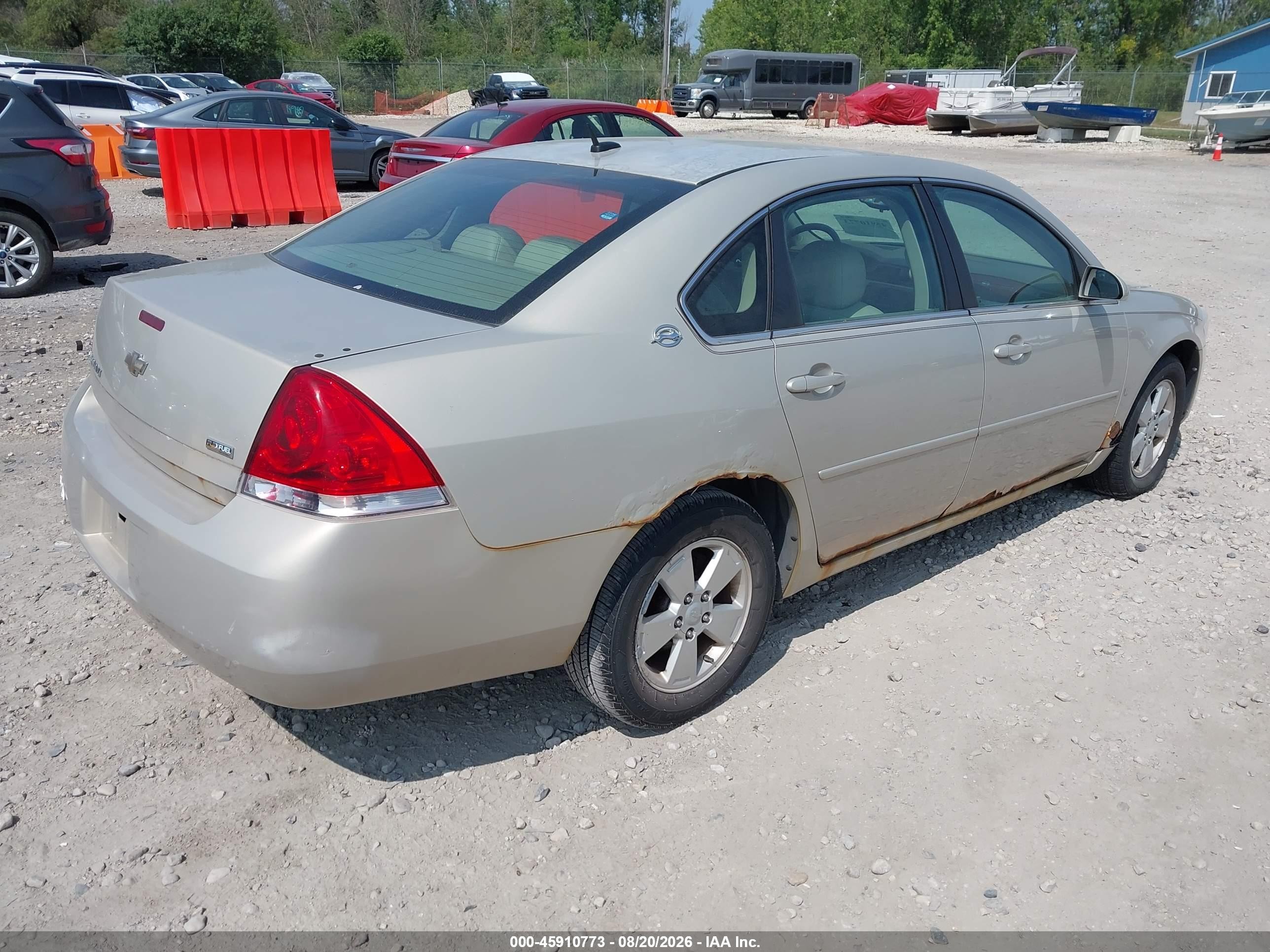 2008 Chevrolet Impala Lt Золотой vin: 2G1WT58K181337614