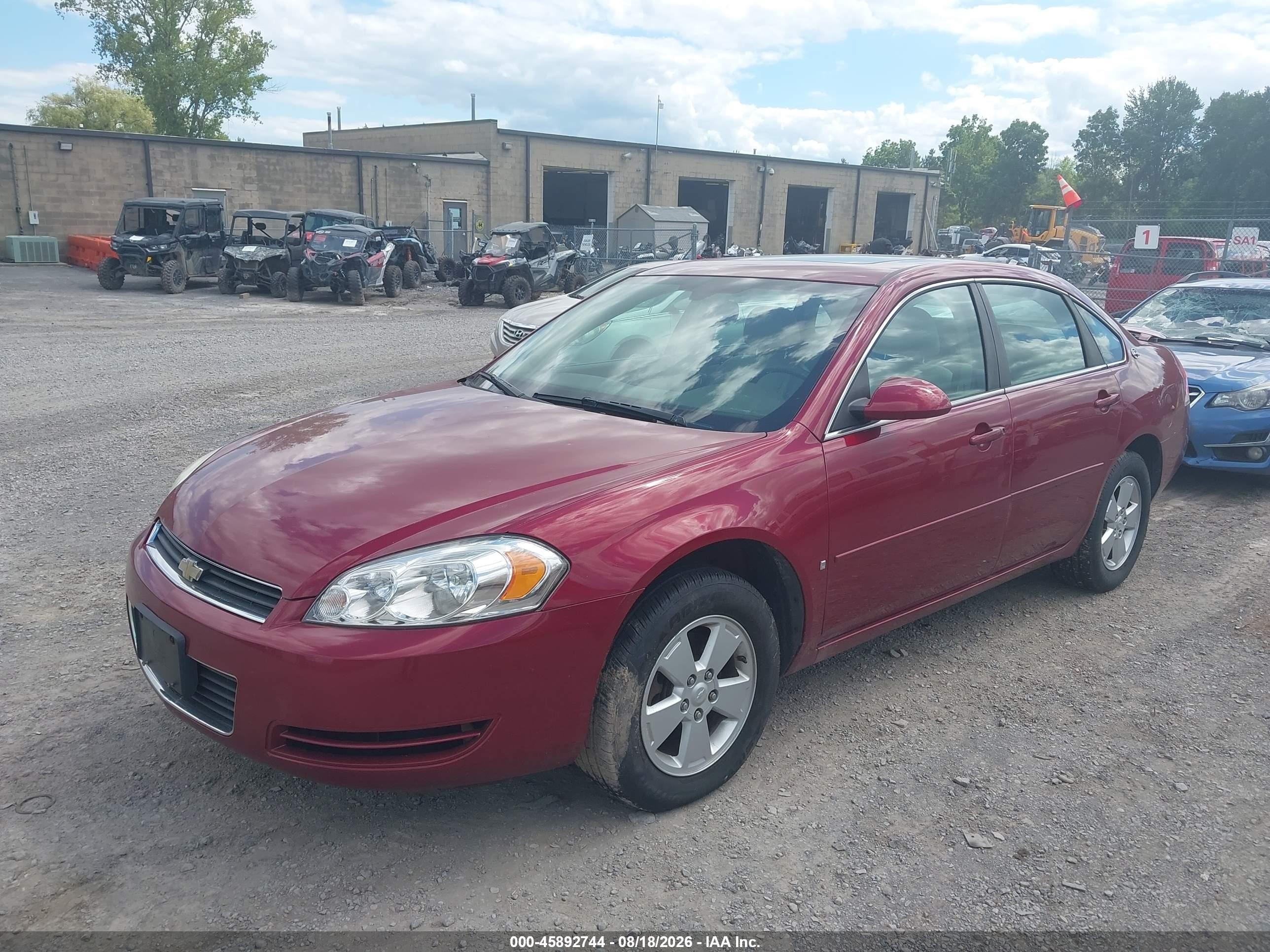2008 Chevrolet Impala Lt Red vin: 2G1WT58K181367082