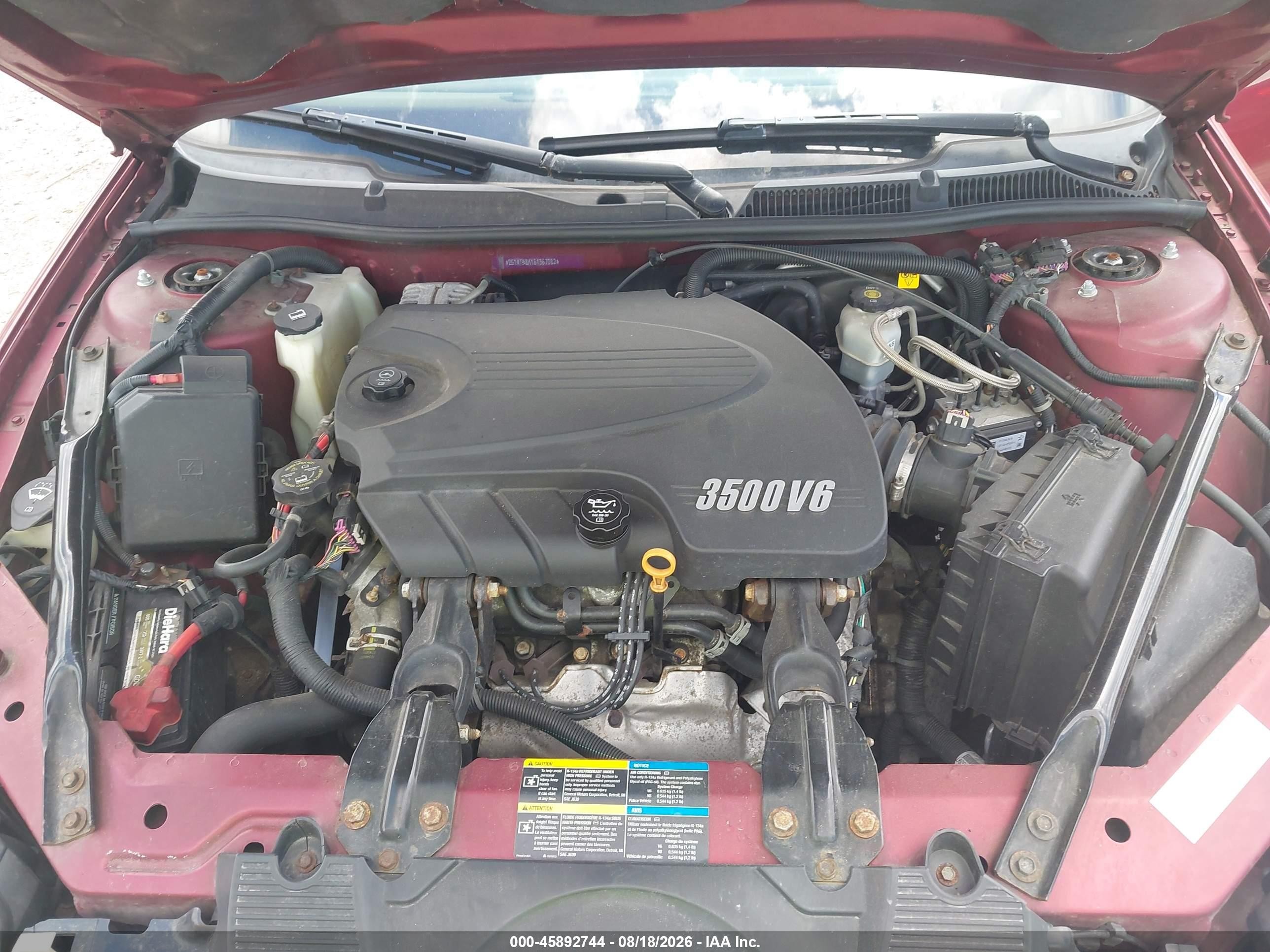 2008 Chevrolet Impala Lt Red vin: 2G1WT58K181367082