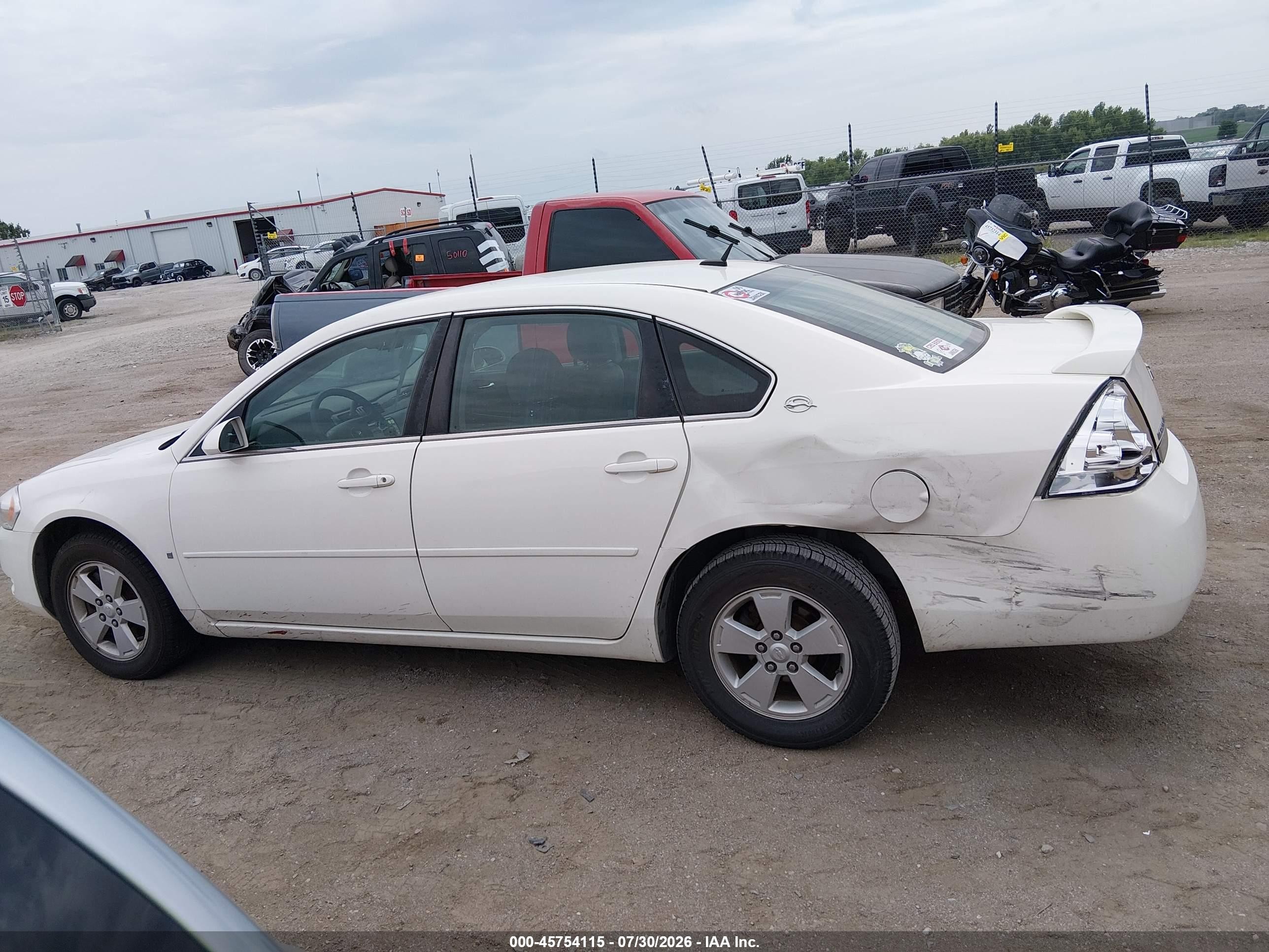 2008 Chevrolet Impala Lt White vin: 2G1WT58K189219659