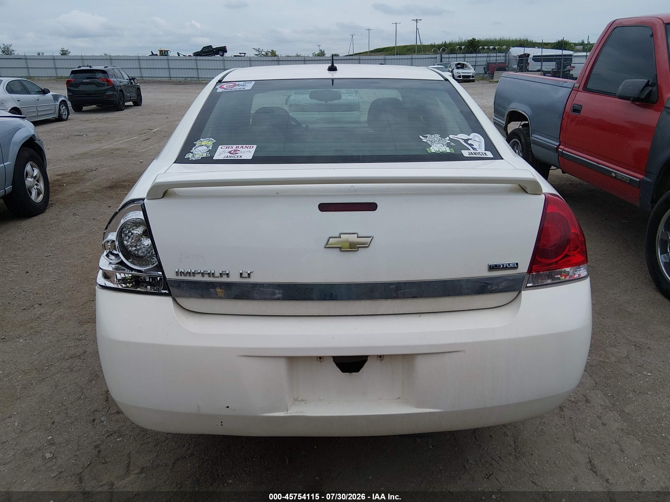 2008 Chevrolet Impala Lt White vin: 2G1WT58K189219659