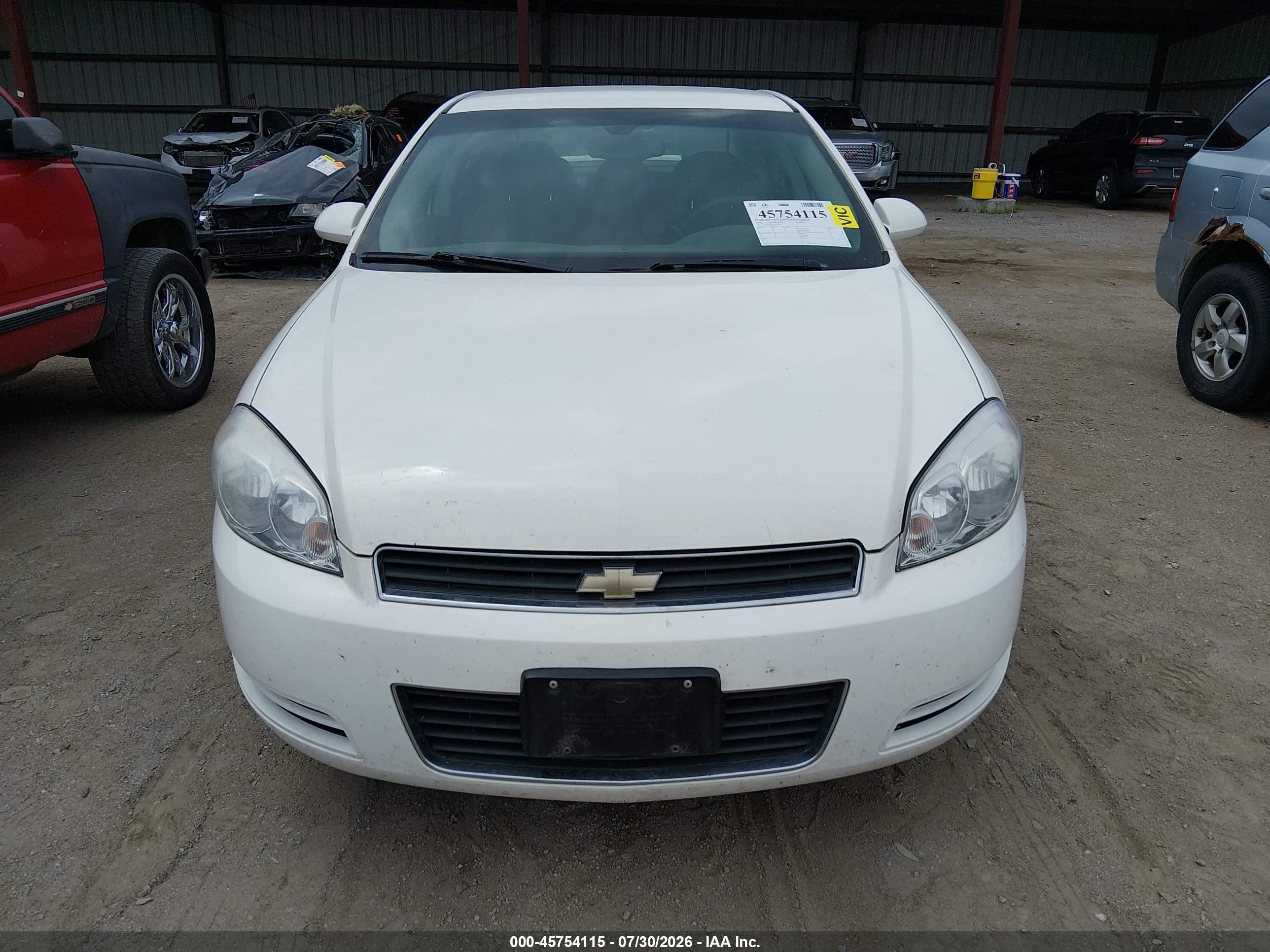 2008 Chevrolet Impala Lt White vin: 2G1WT58K189219659
