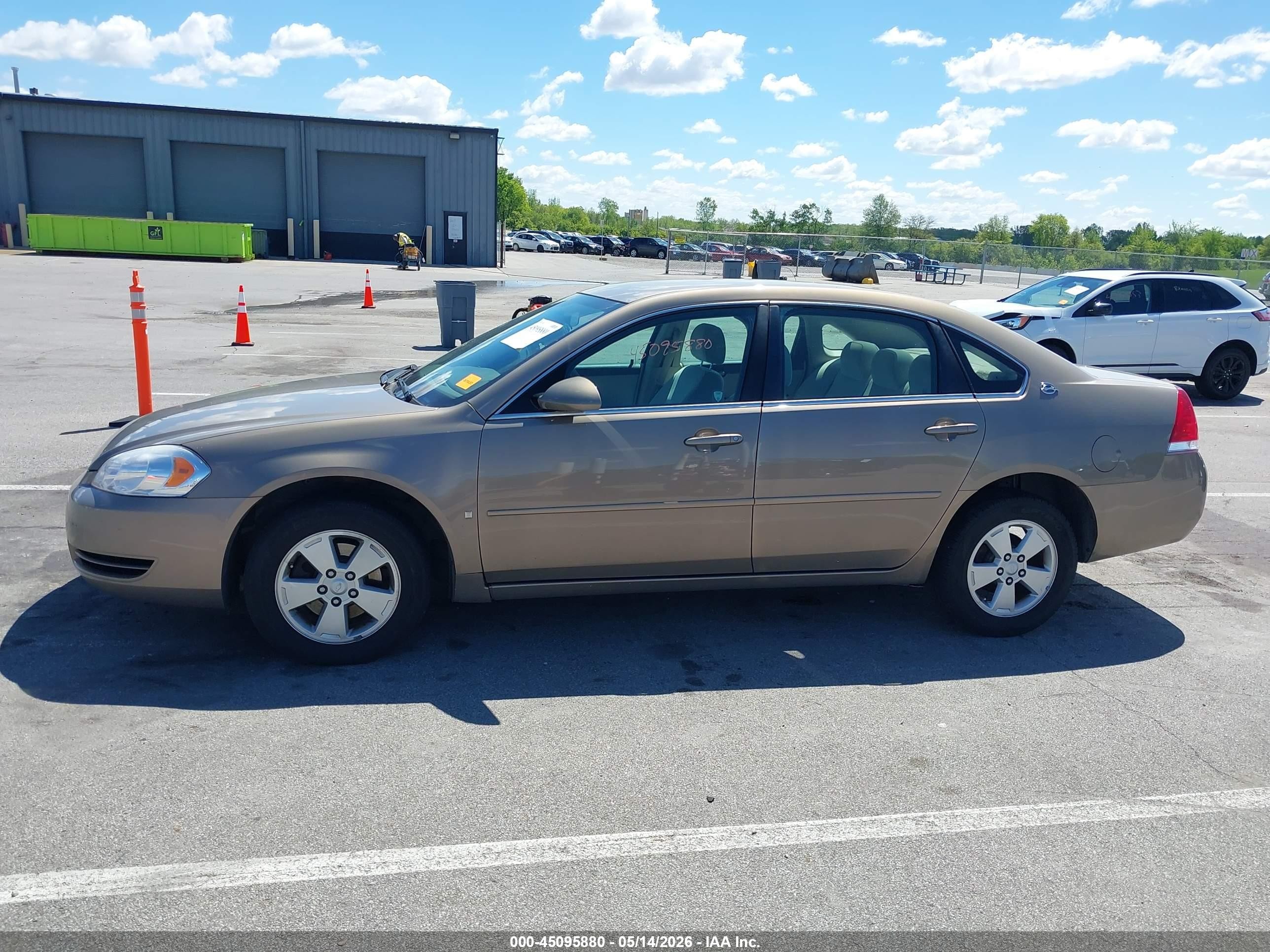 2007 Chevrolet Impala Lt Желто-коричневый vin: 2G1WT58K279190235