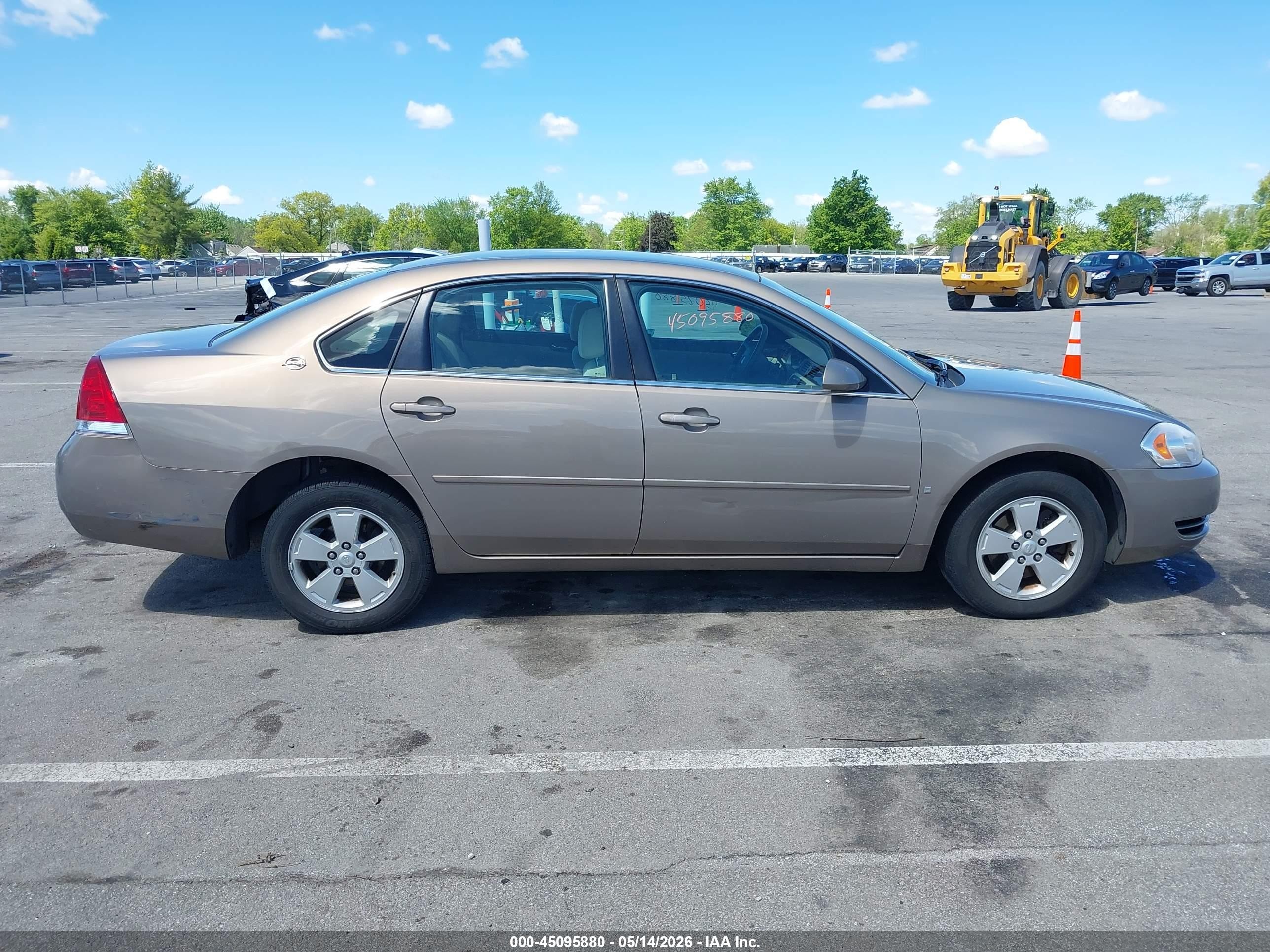 2007 Chevrolet Impala Lt Желто-коричневый vin: 2G1WT58K279190235
