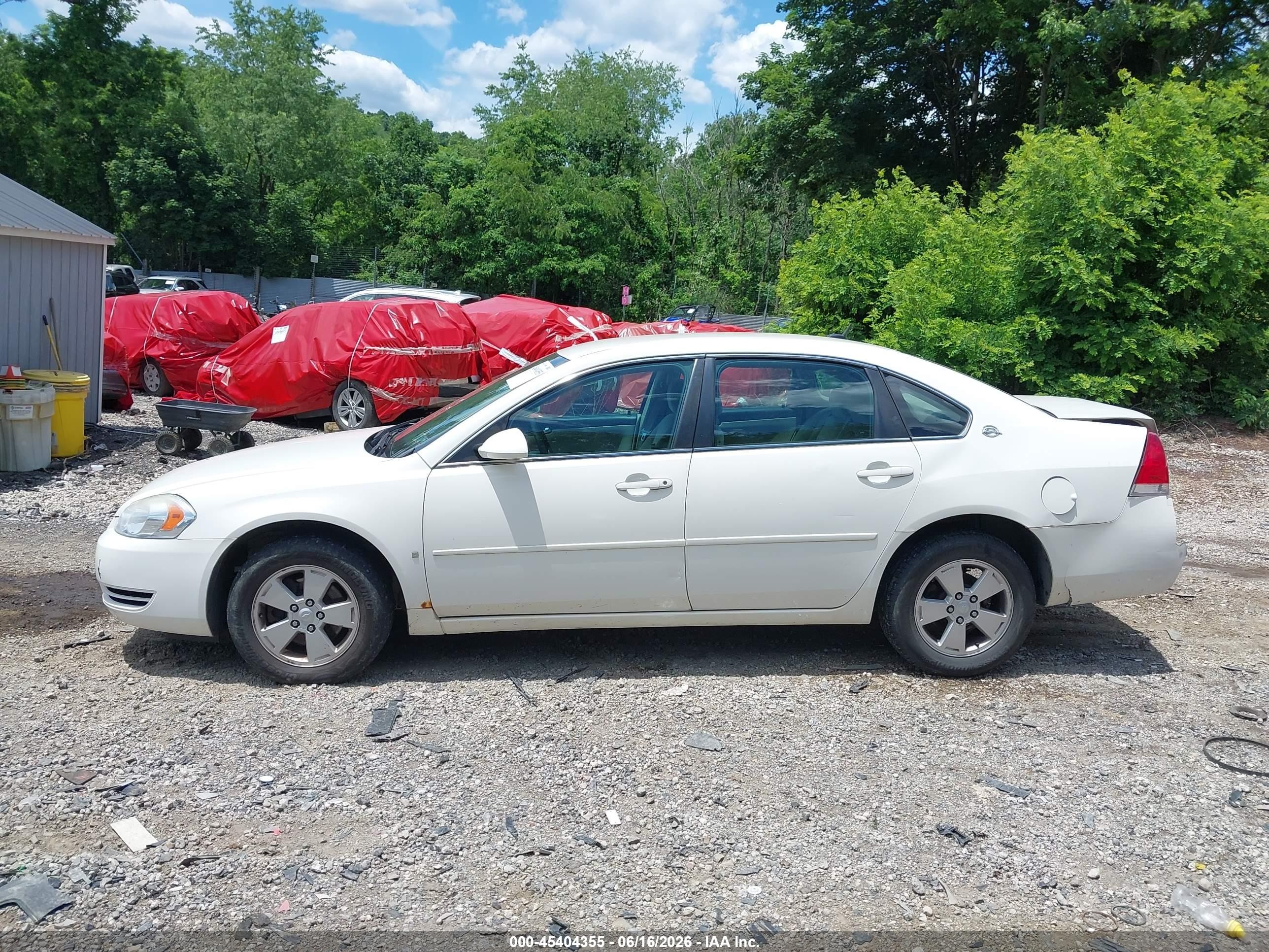2007 Chevrolet Impala Lt White vin: 2G1WT58K279323253
