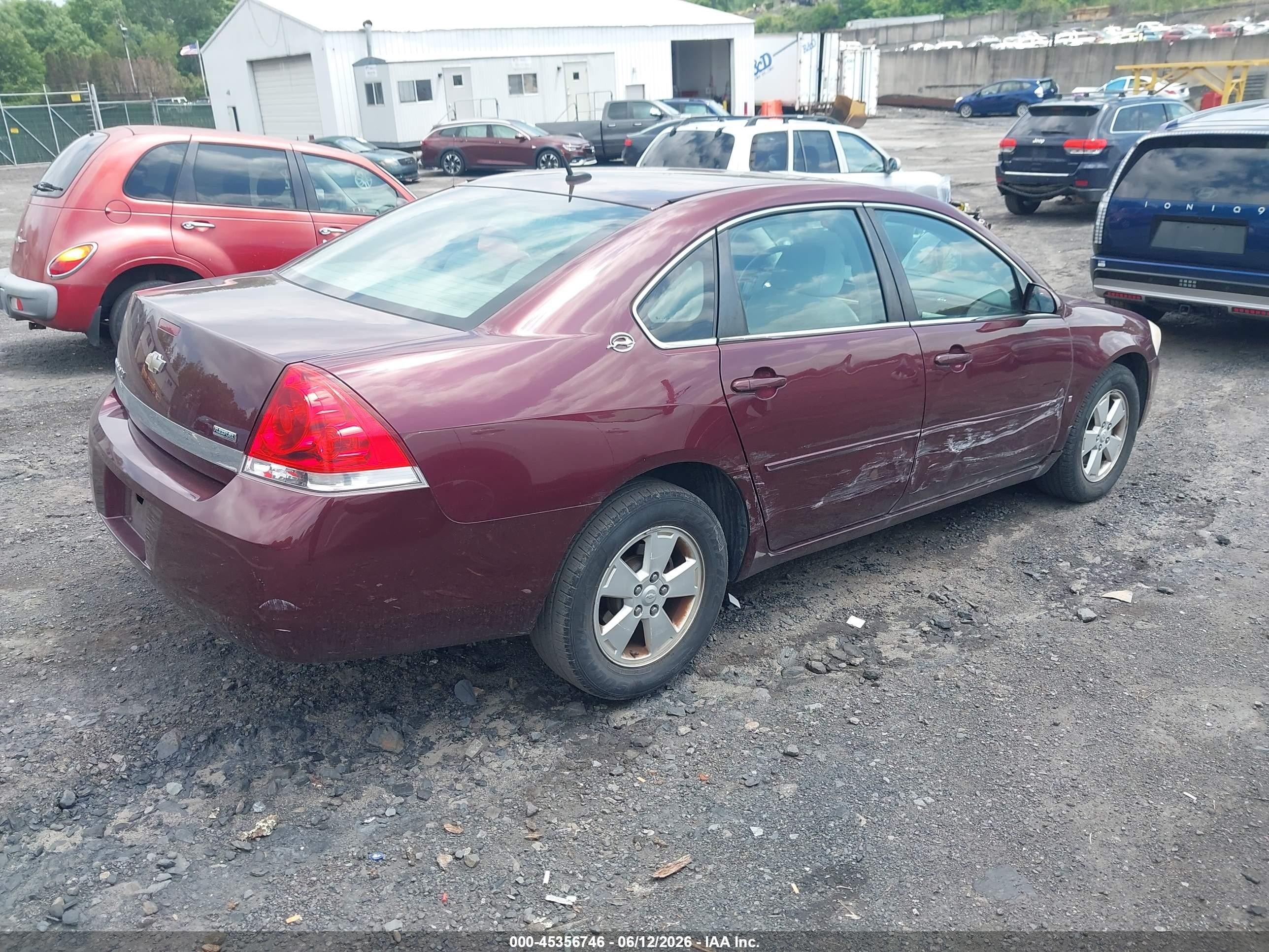2007 Chevrolet Impala Lt Бордовый vin: 2G1WT58K279324192