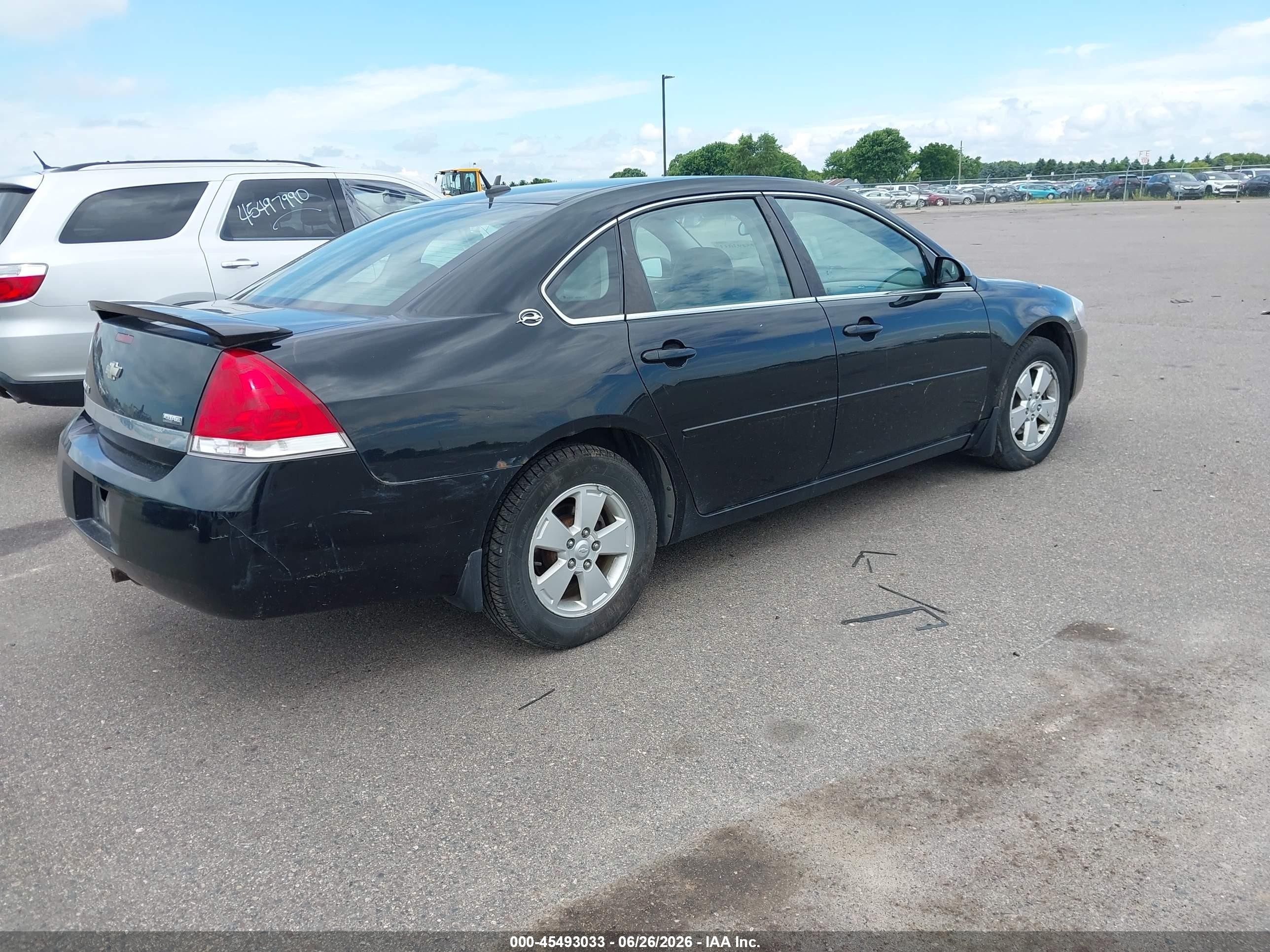 2008 Chevrolet Impala Lt Black vin: 2G1WT58K281289640