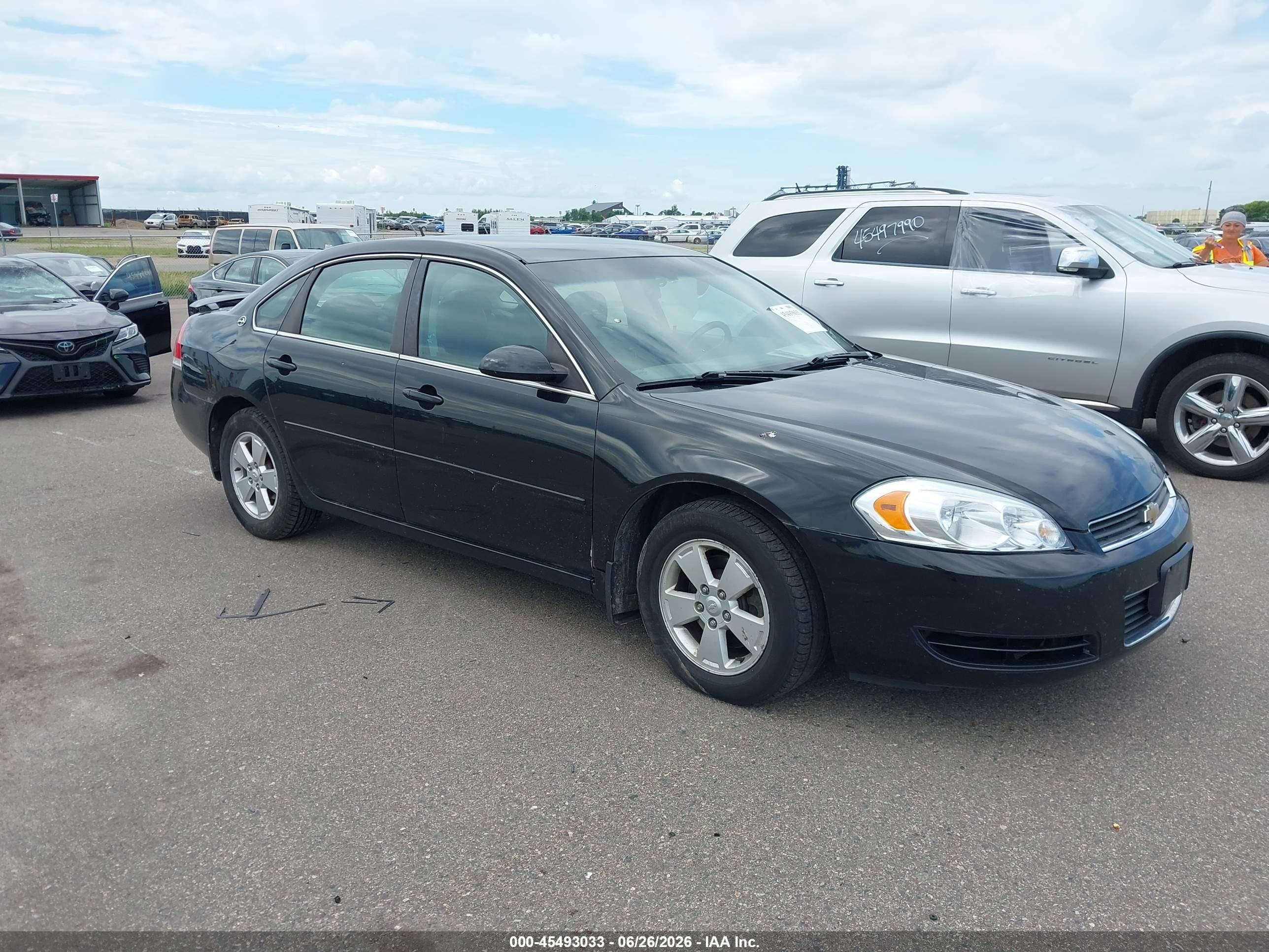 2008 Chevrolet Impala Lt Black vin: 2G1WT58K281289640