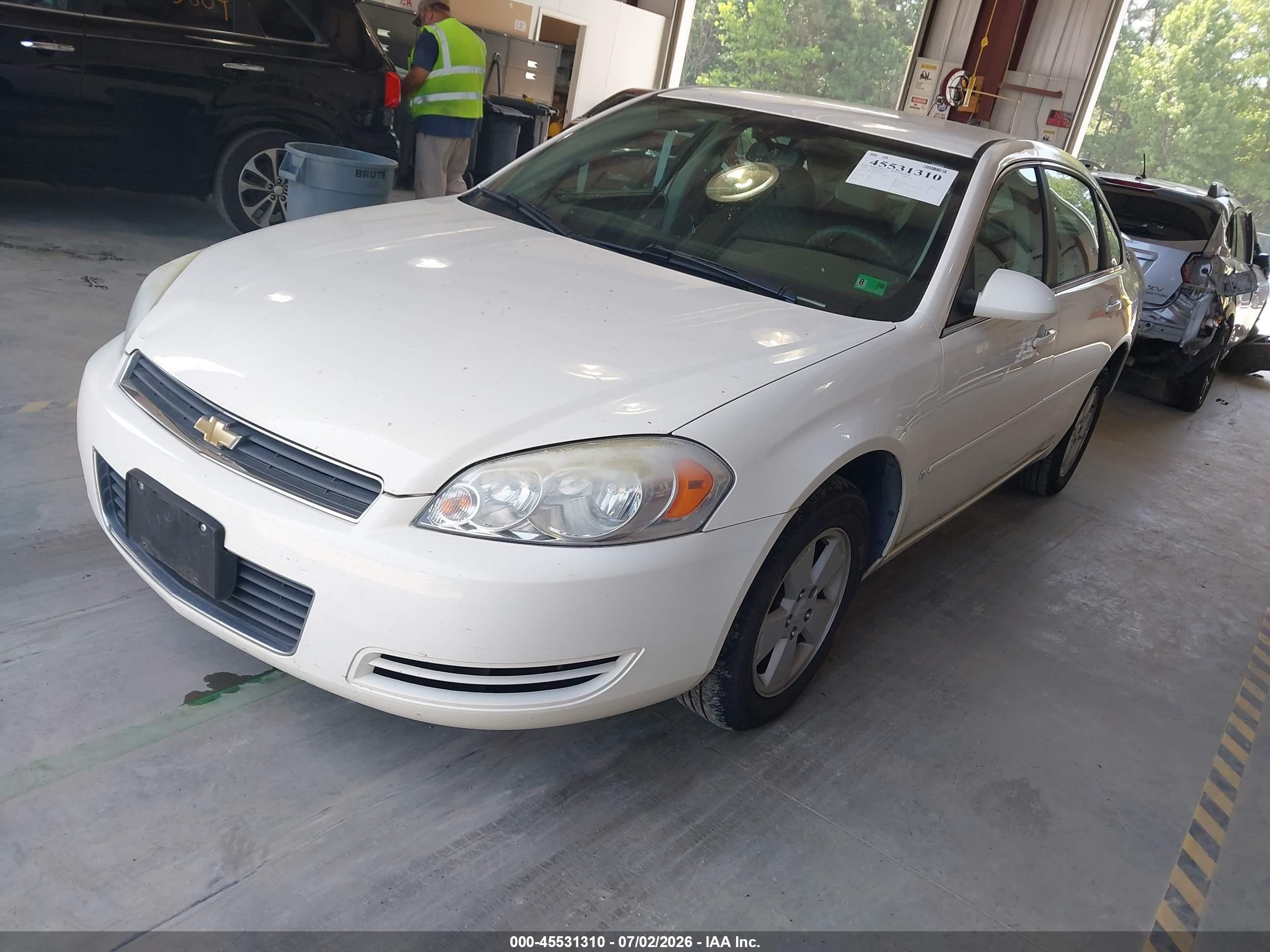 2008 Chevrolet Impala Lt White vin: 2G1WT58K281355331