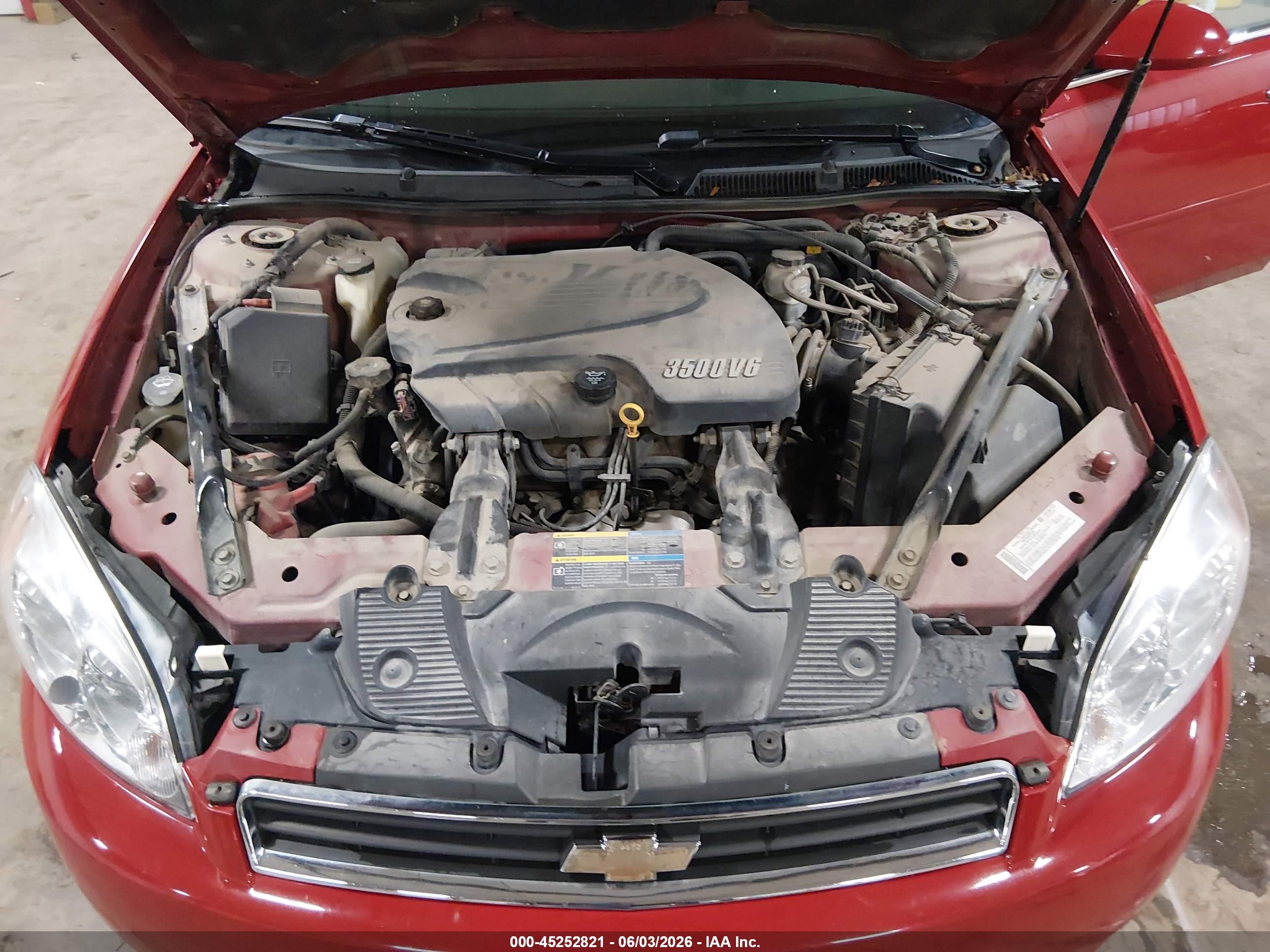 2008 Chevrolet Impala Lt Red vin: 2G1WT58K289264786