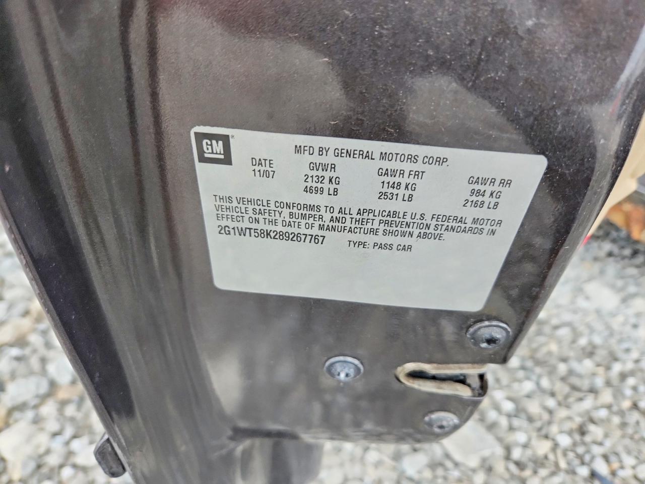 2008 Chevrolet Impala Lt Brown vin: 2G1WT58K289267767