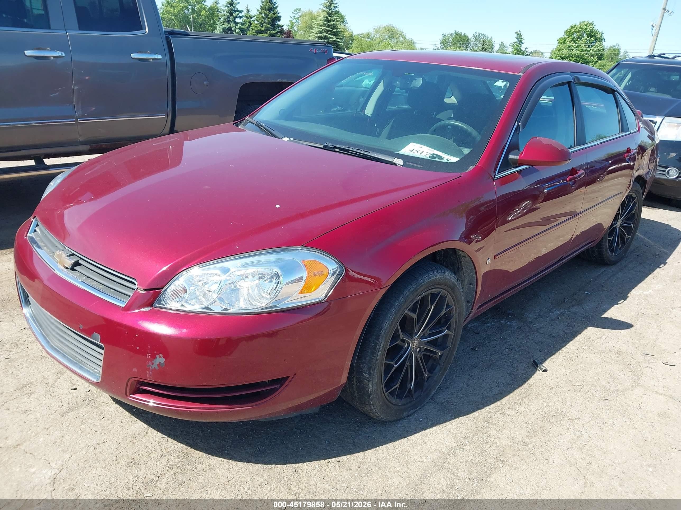2008 Chevrolet Impala Lt Red vin: 2G1WT58K289269437