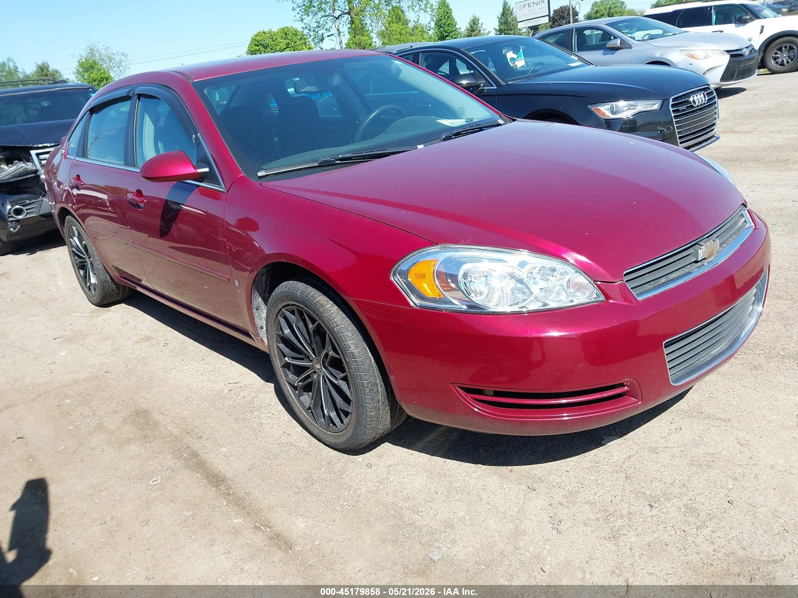 2008 Chevrolet Impala Lt Red vin: 2G1WT58K289269437