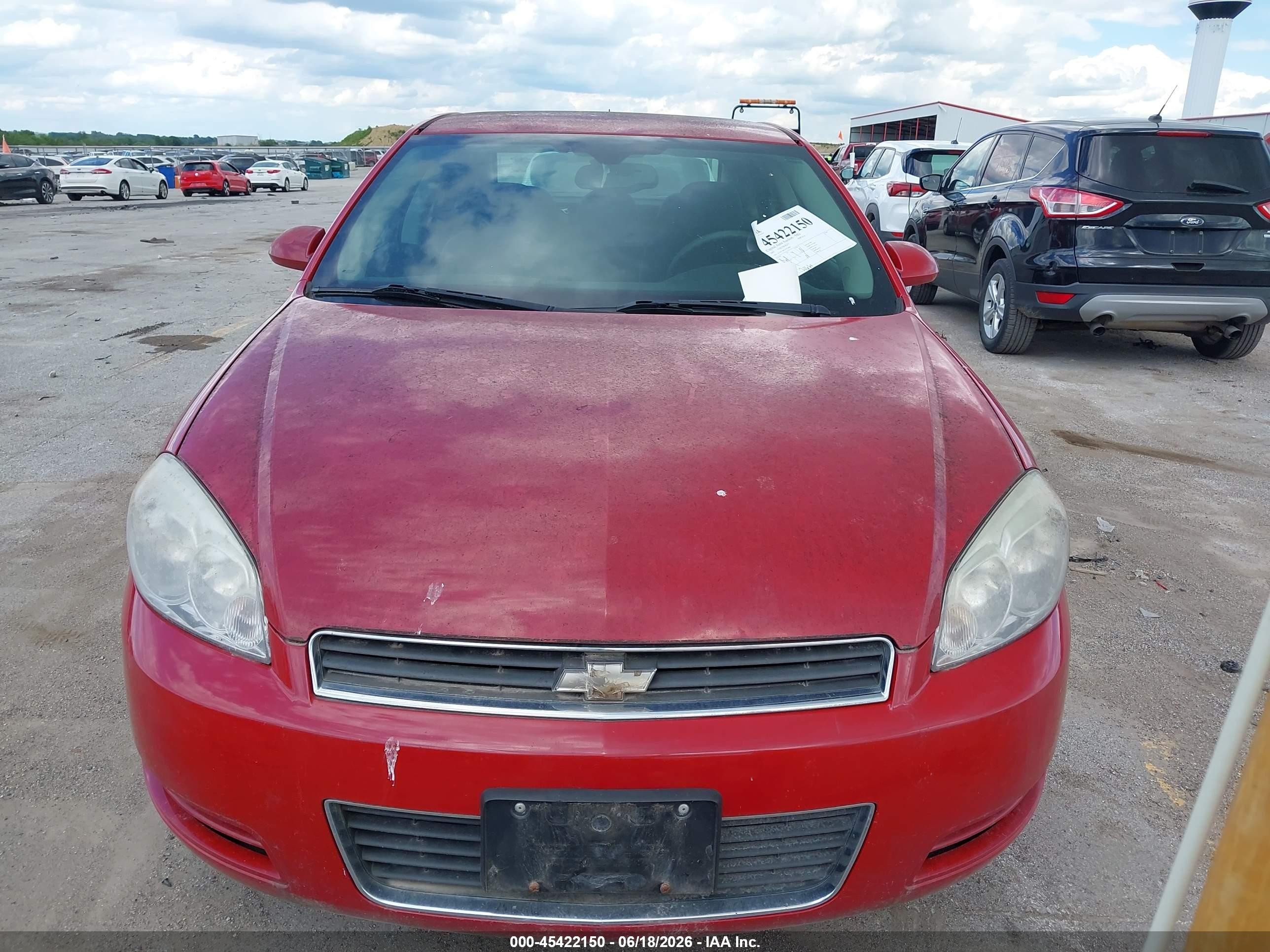 2007 Chevrolet Impala 3.5l Lt Red vin: 2G1WT58K379218883