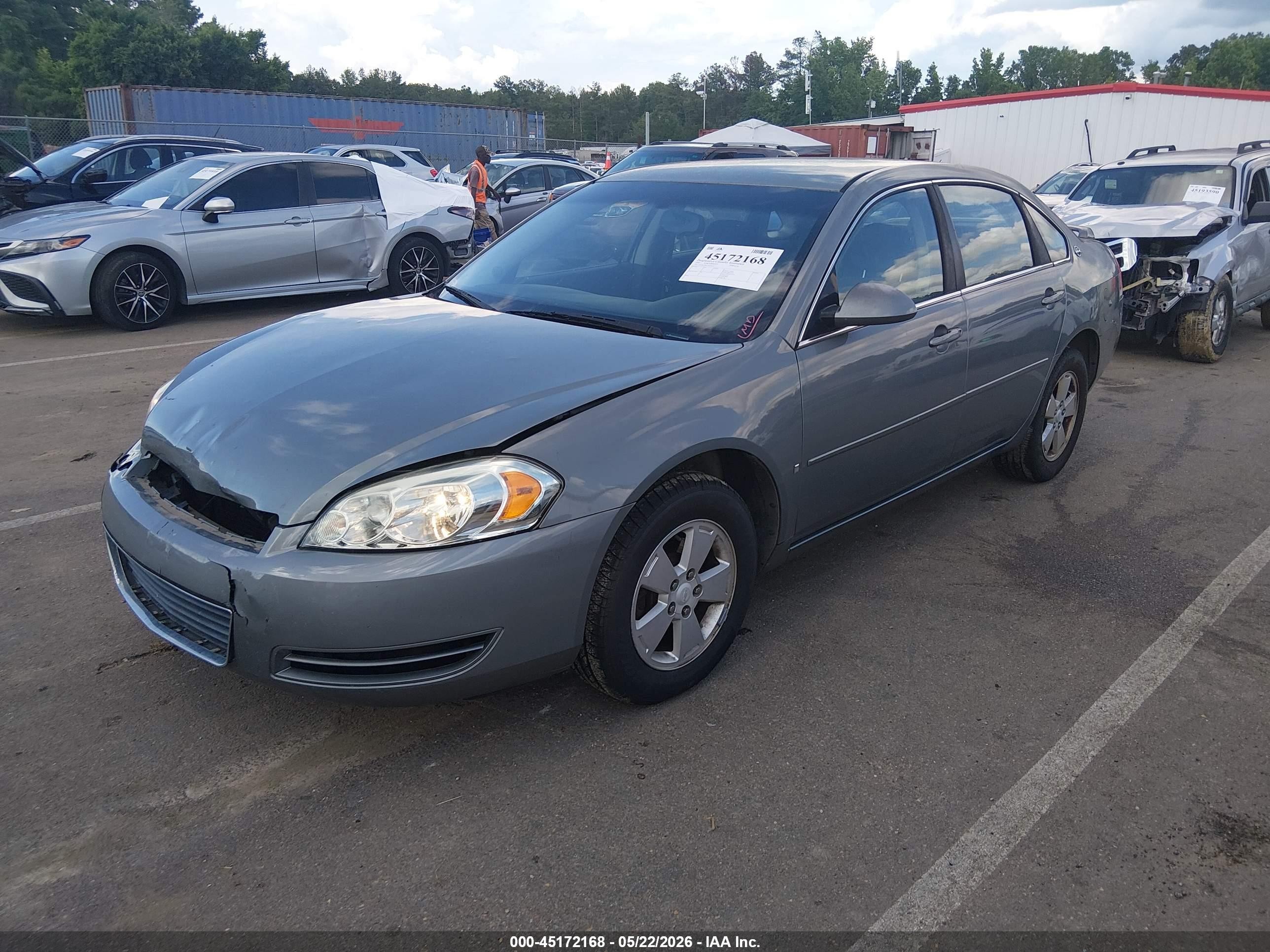 2007 Chevrolet Impala Lt Серый vin: 2G1WT58K379234761