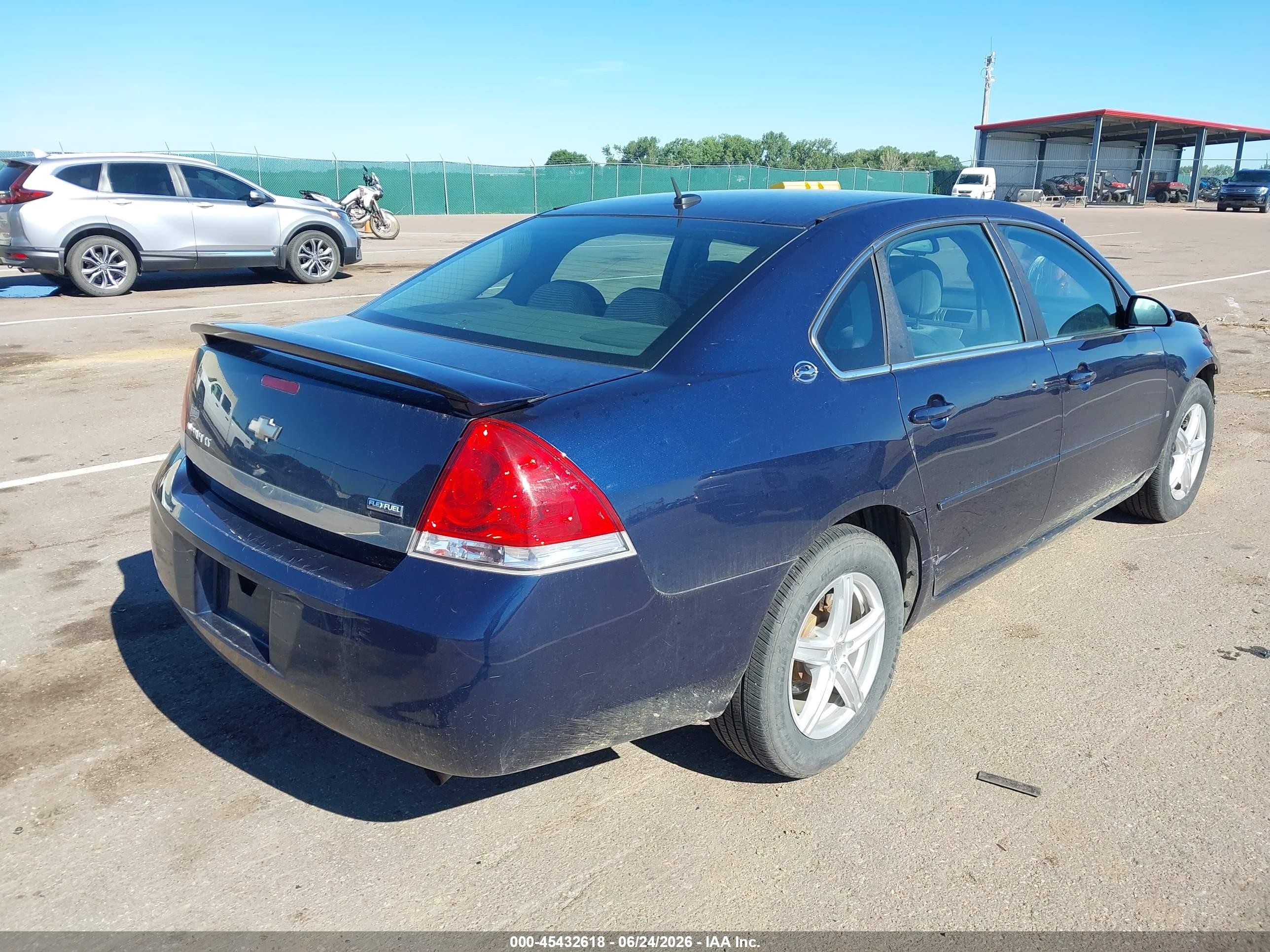 2008 Chevrolet Impala Lt Blue vin: 2G1WT58K381329000