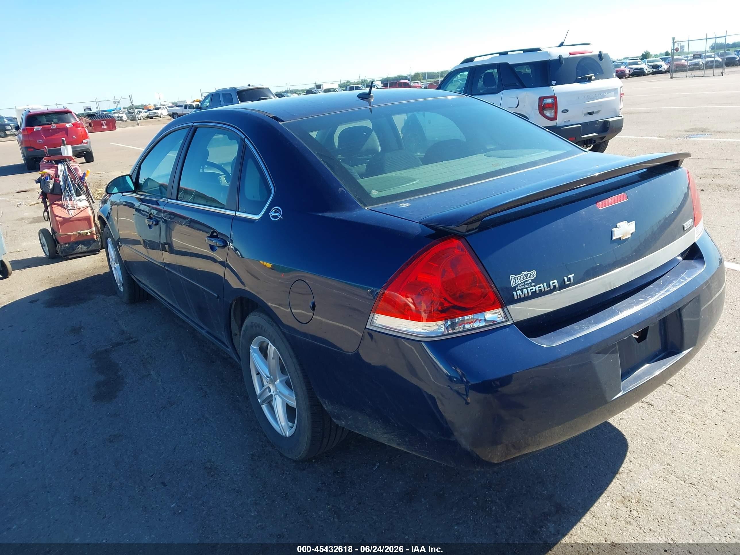 2008 Chevrolet Impala Lt Blue vin: 2G1WT58K381329000