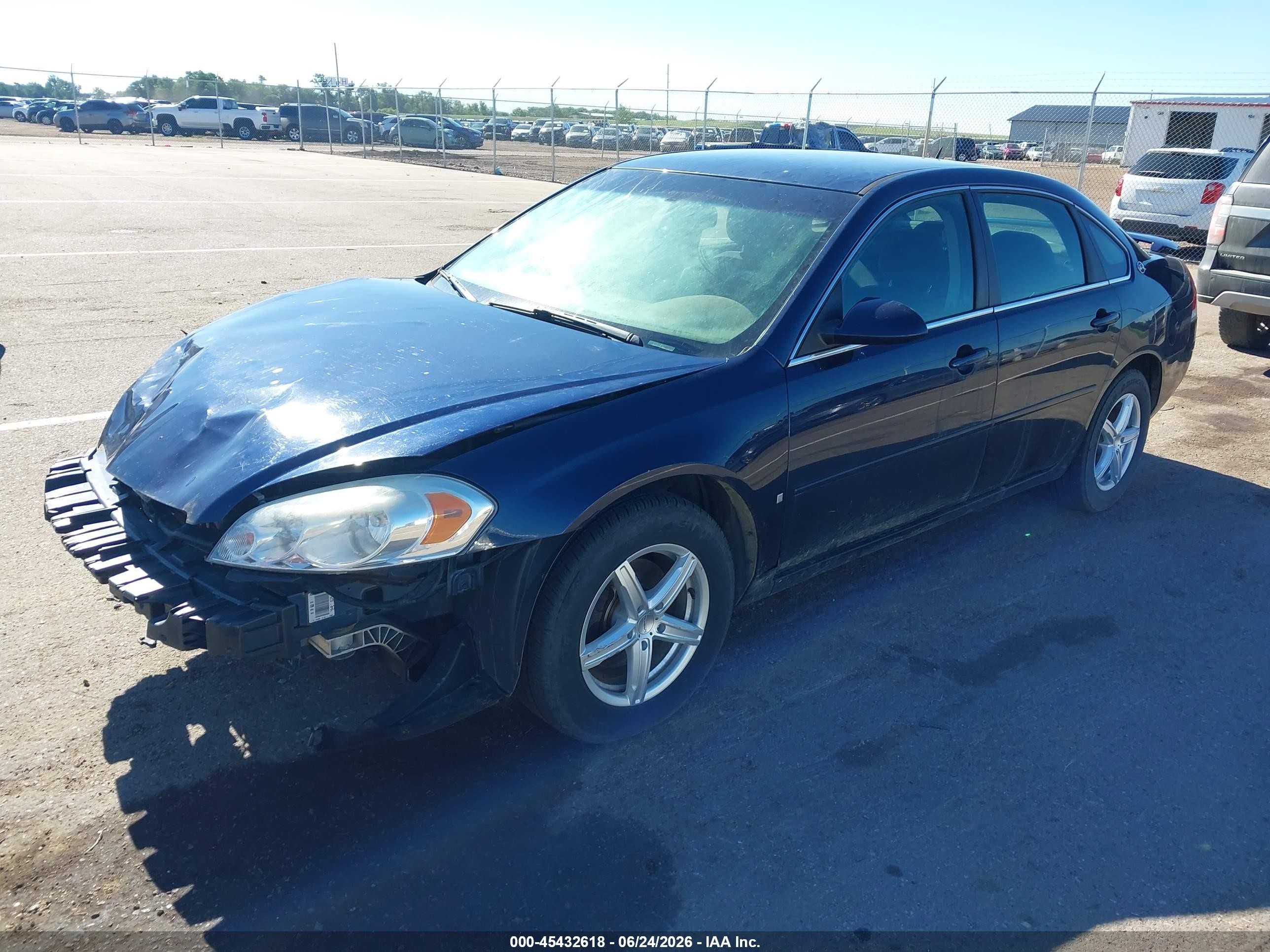 2008 Chevrolet Impala Lt Blue vin: 2G1WT58K381329000