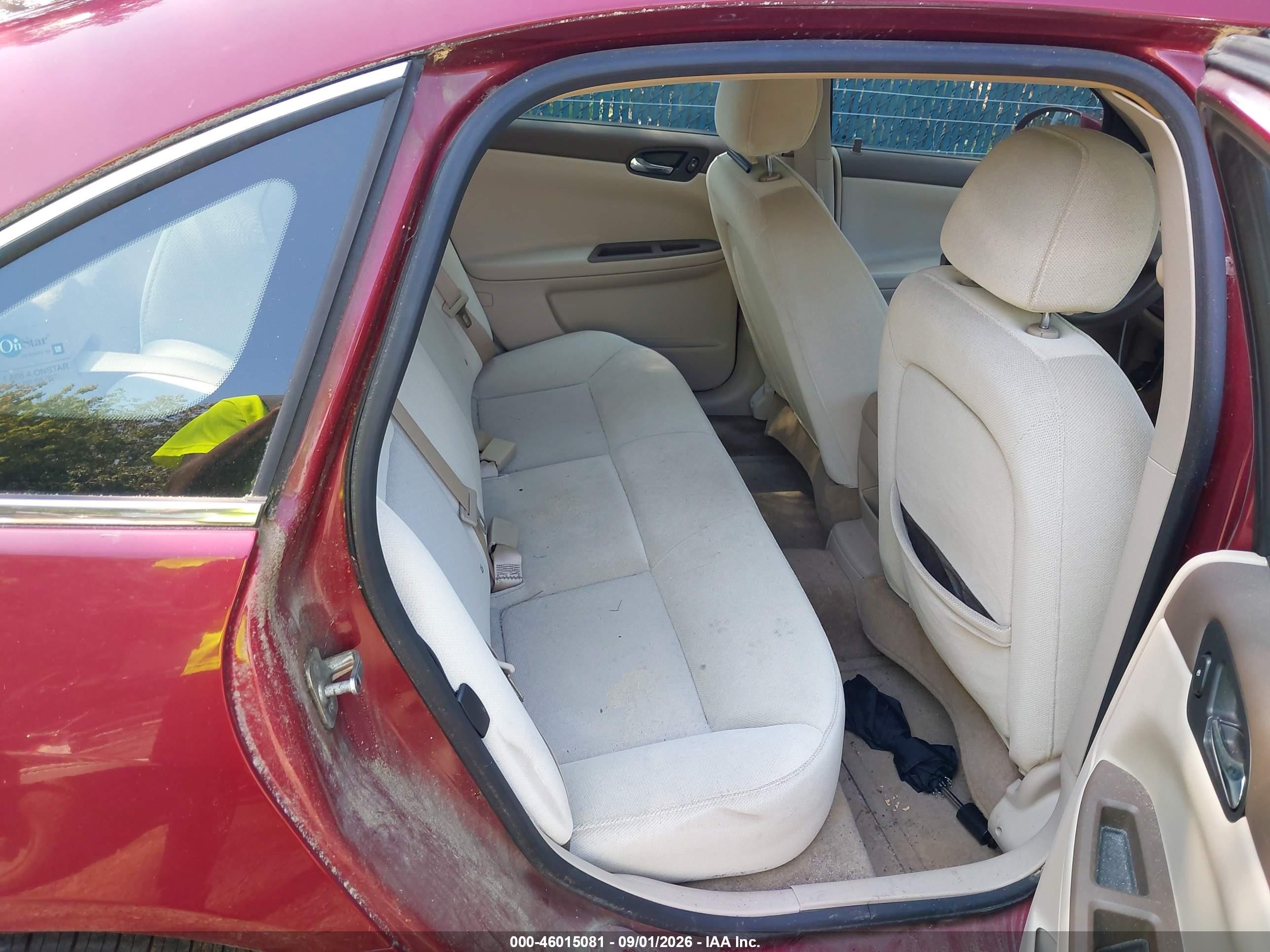 2008 Chevrolet Impala Lt Red vin: 2G1WT58K389233322