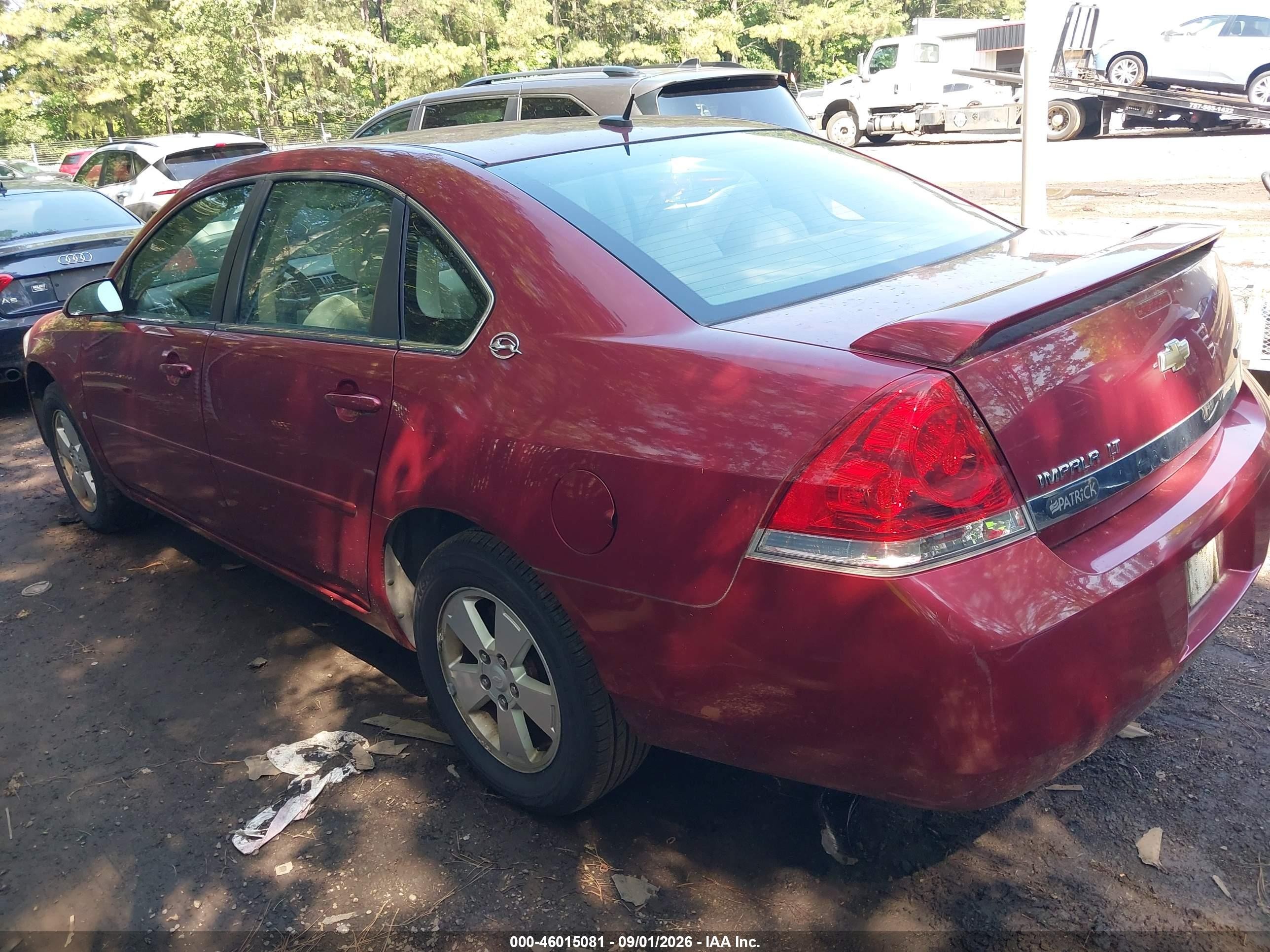 2008 Chevrolet Impala Lt Red vin: 2G1WT58K389233322