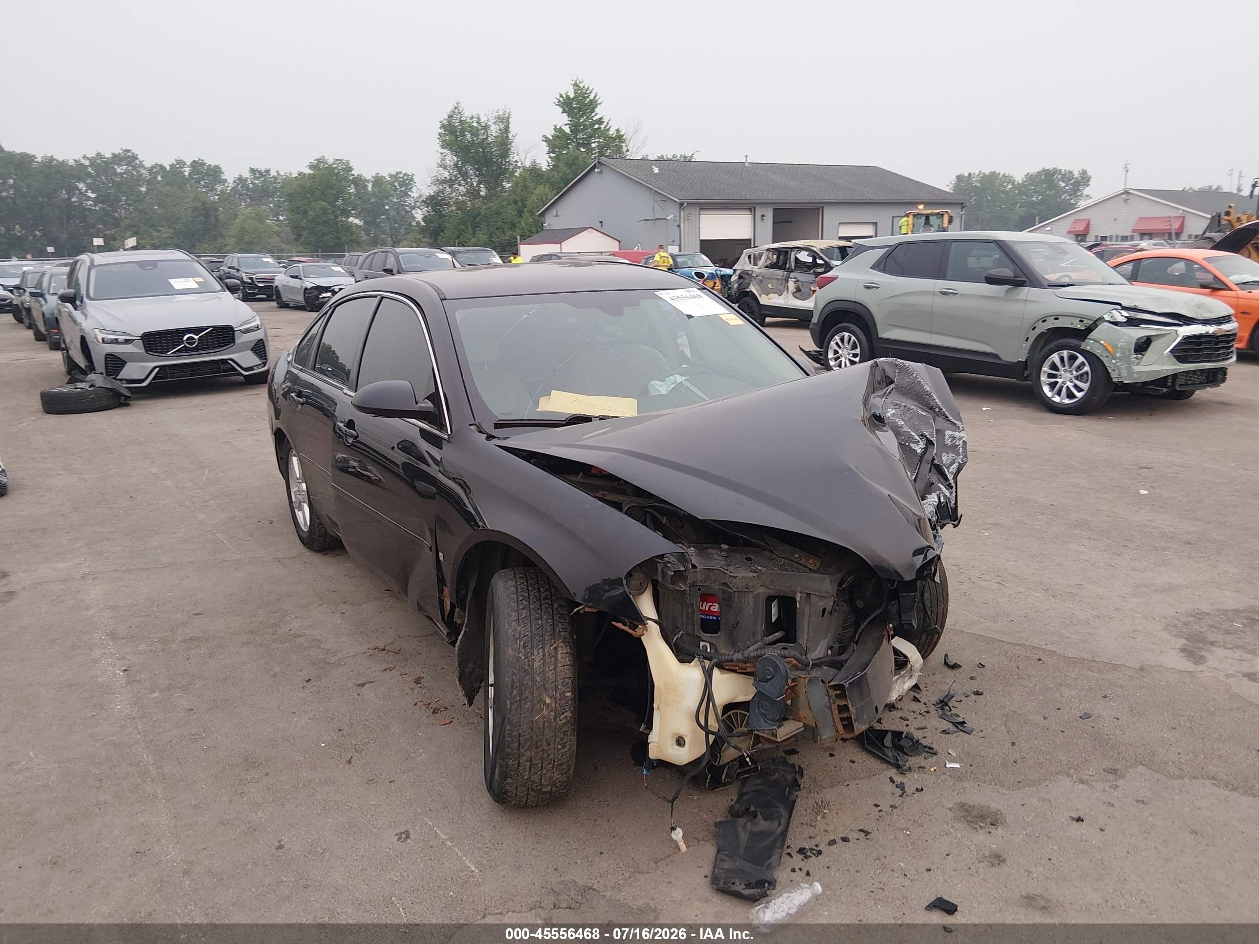 2007 Chevrolet Impala 3.5l Lt Black vin: 2G1WT58K479141733