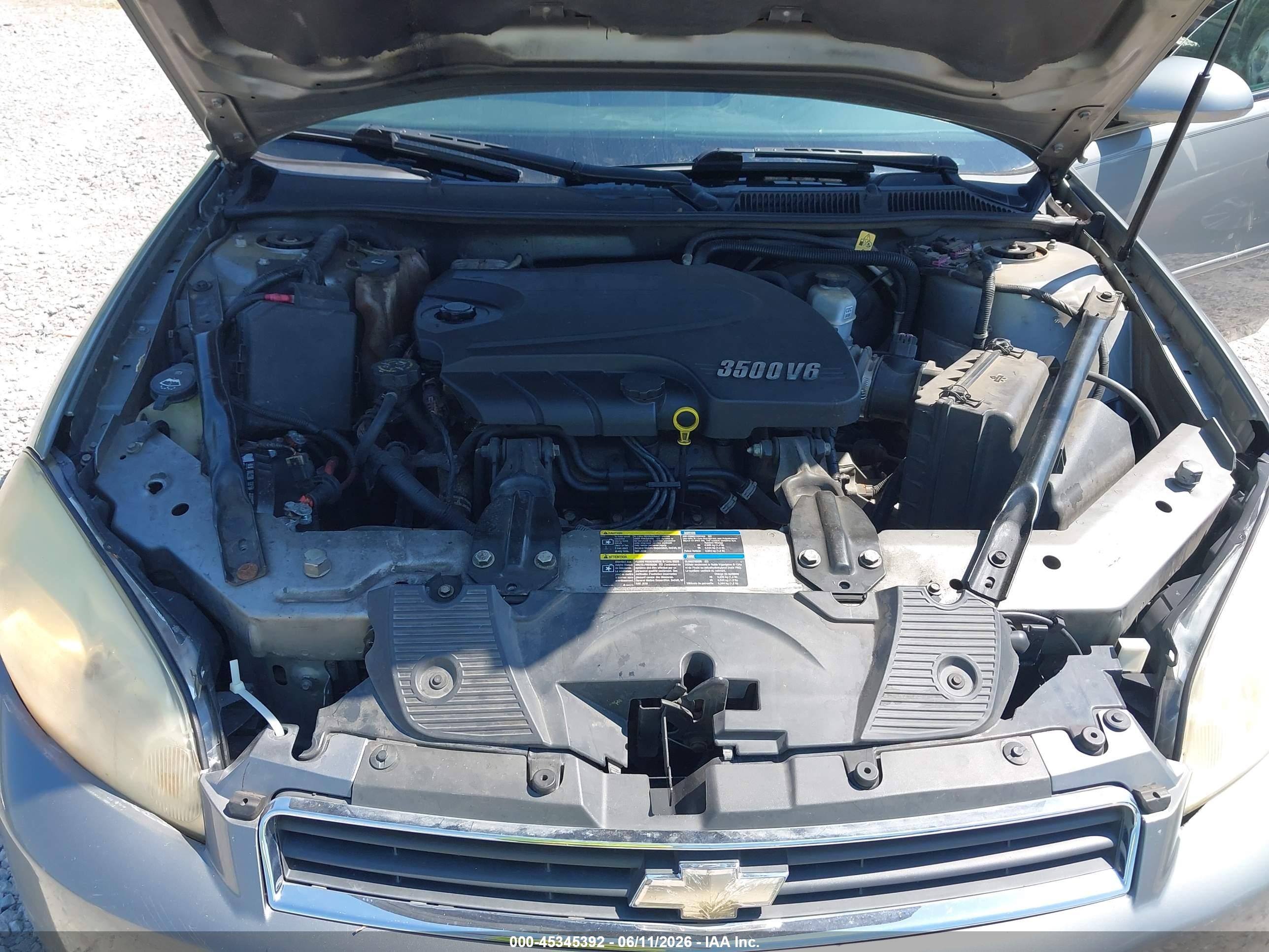 2007 Chevrolet Impala 3.5l Lt Gray vin: 2G1WT58K479170665