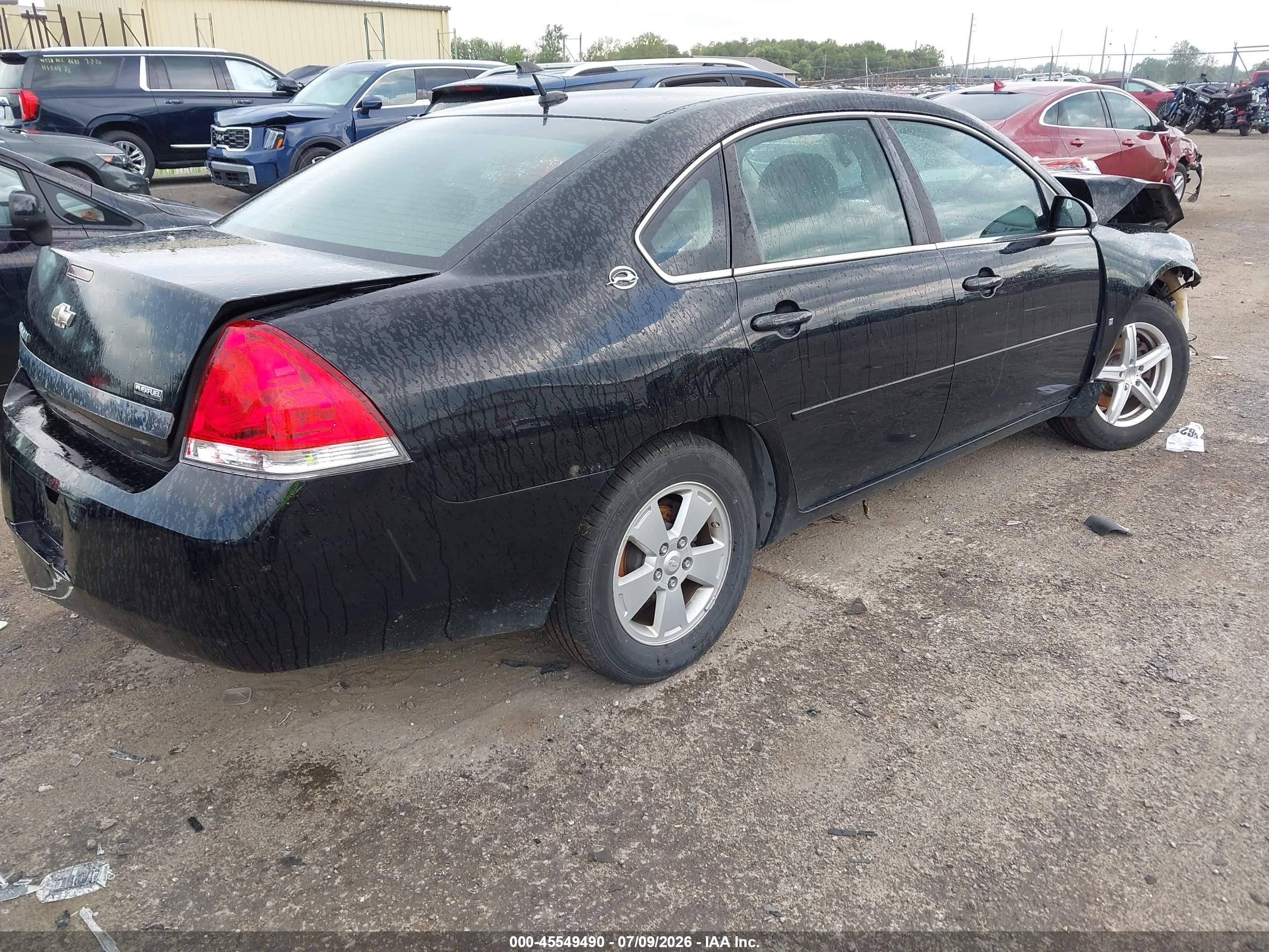 2007 Chevrolet Impala 3.5l Lt Черный vin: 2G1WT58K479264853