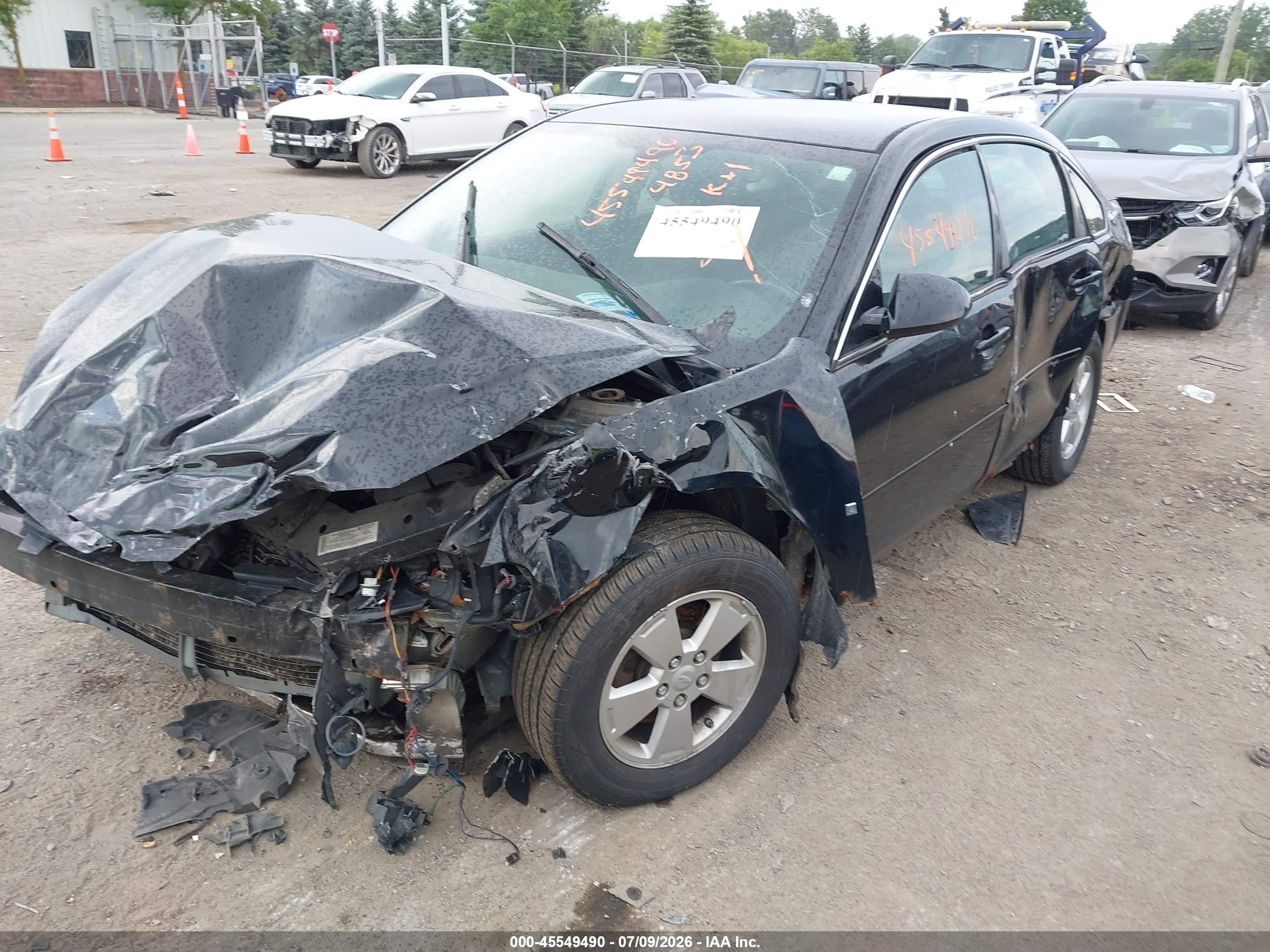 2007 Chevrolet Impala 3.5l Lt Черный vin: 2G1WT58K479264853