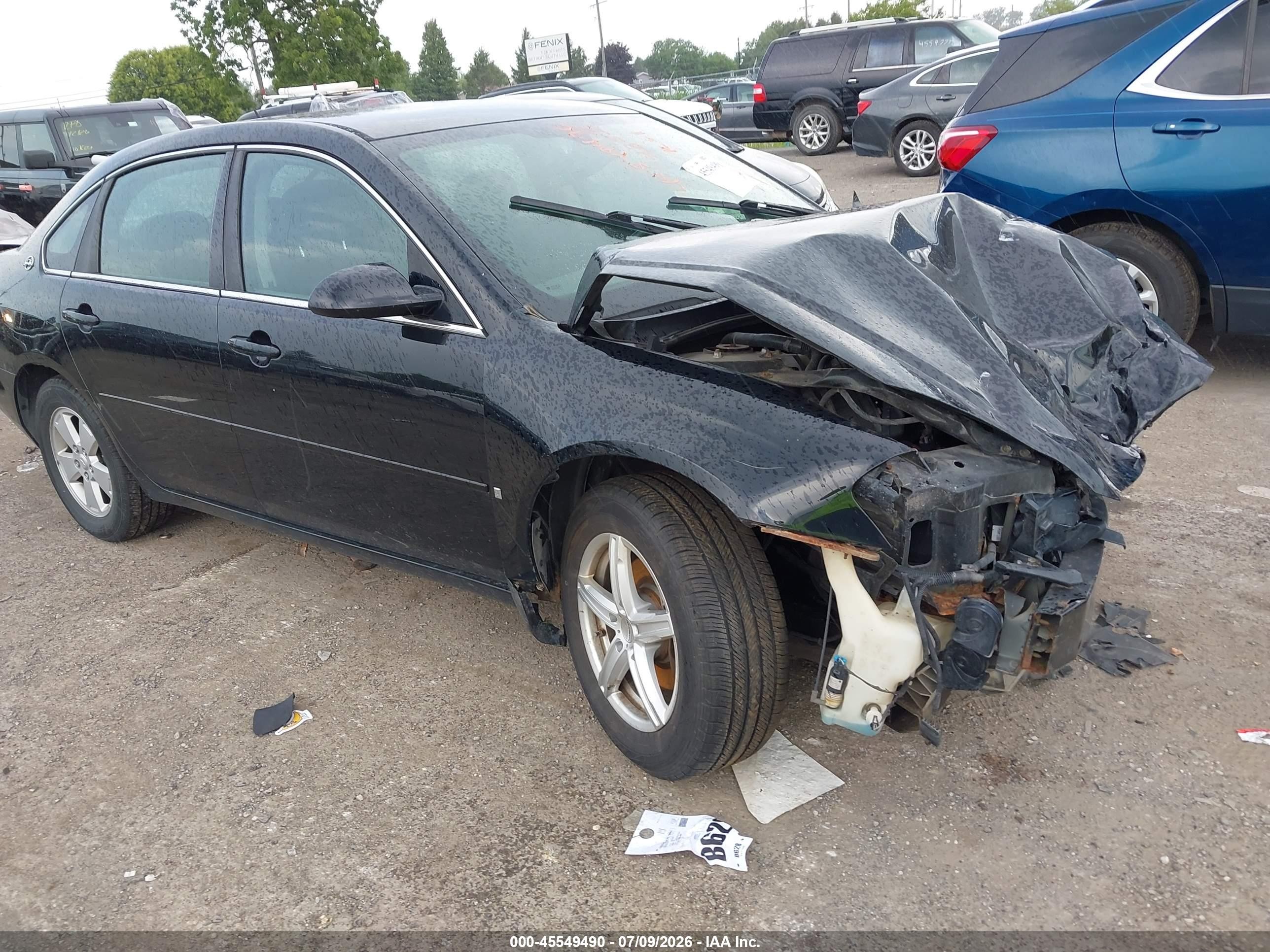 2007 Chevrolet Impala 3.5l Lt Black vin: 2G1WT58K479264853