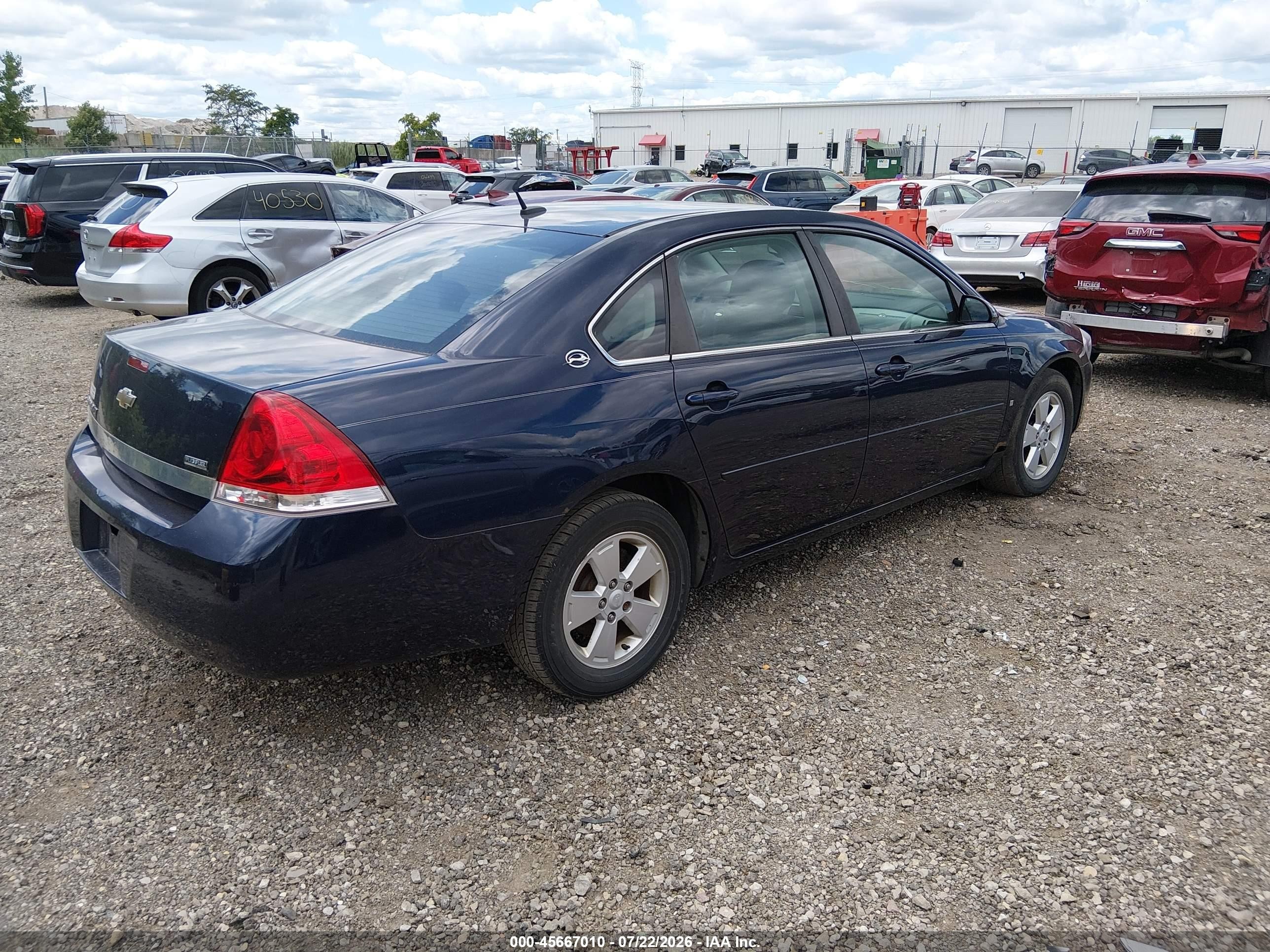 2008 Chevrolet Impala Lt Dark Blue vin: 2G1WT58K481298744