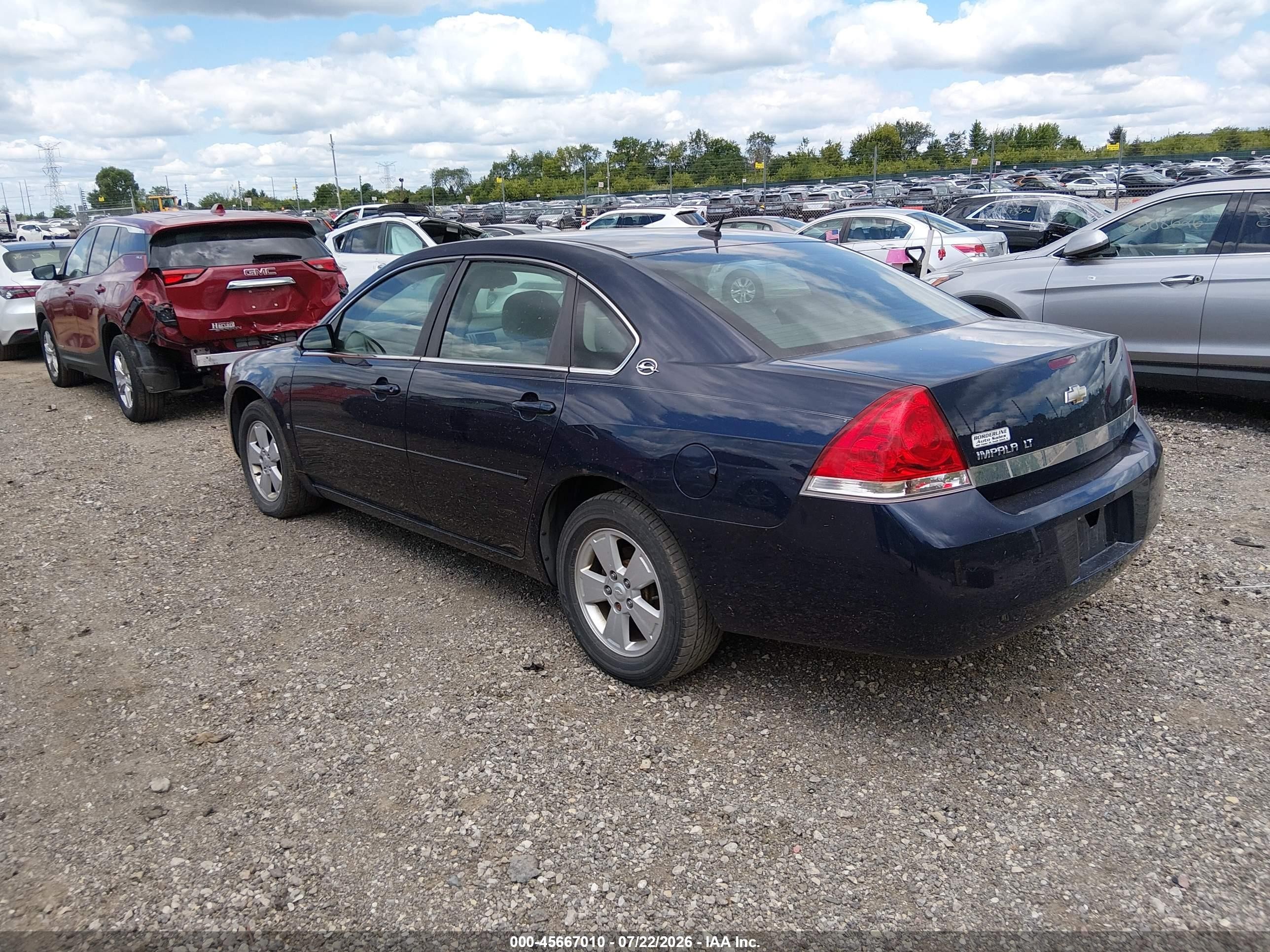 2008 Chevrolet Impala Lt Dark Blue vin: 2G1WT58K481298744