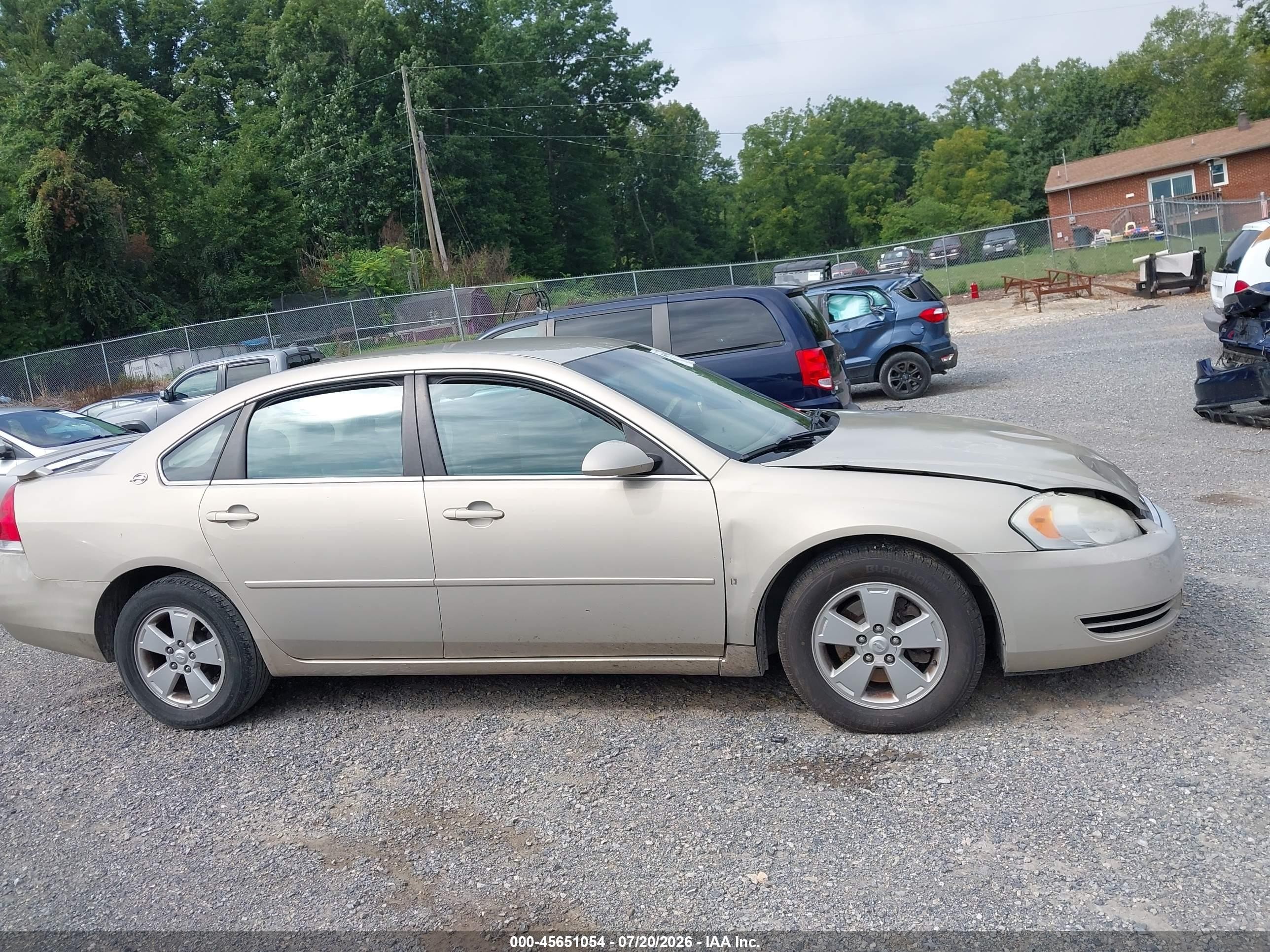 2008 Chevrolet Impala Lt White vin: 2G1WT58K481322864
