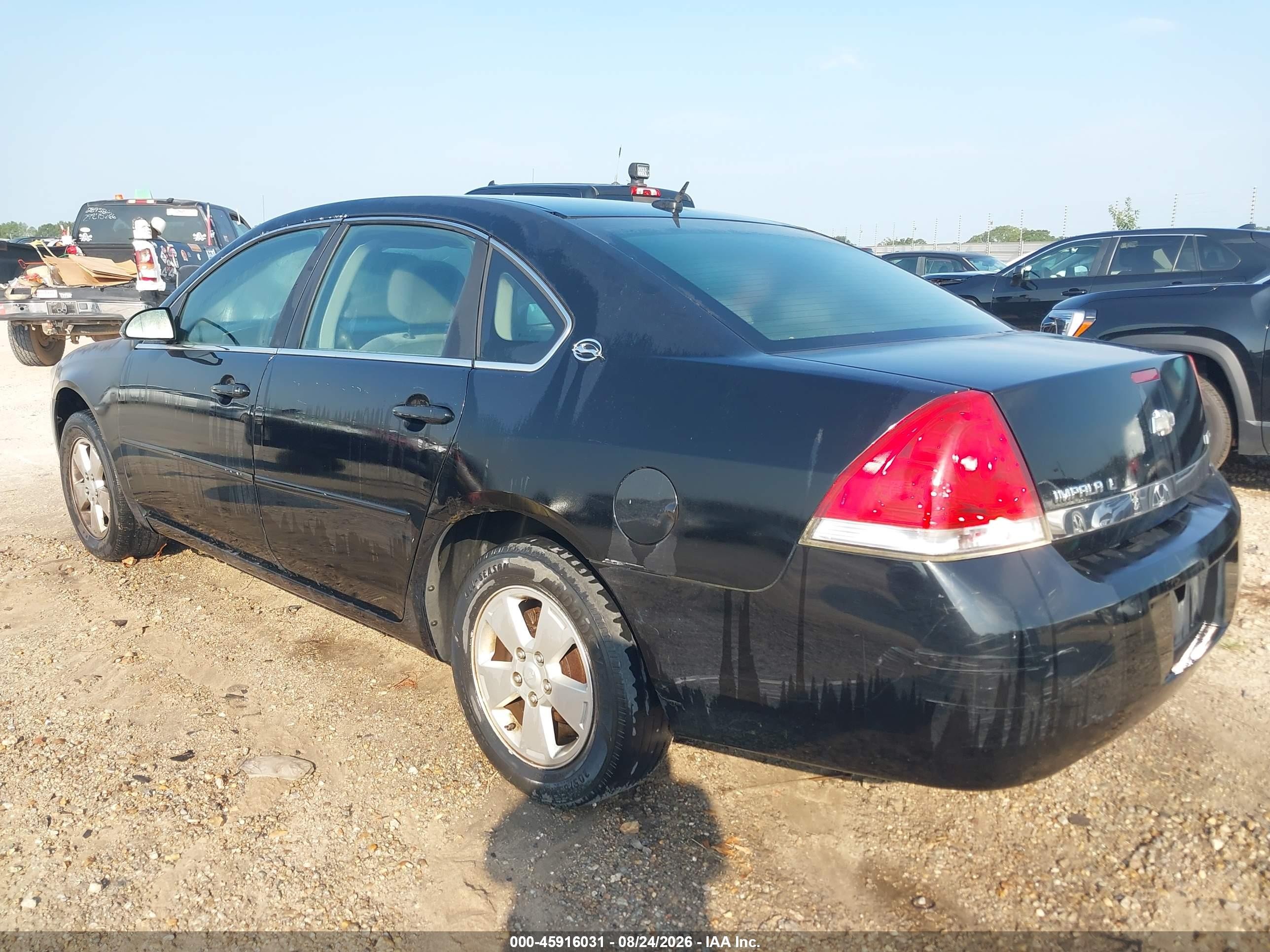 2008 Chevrolet Impala Lt Black vin: 2G1WT58K481352334