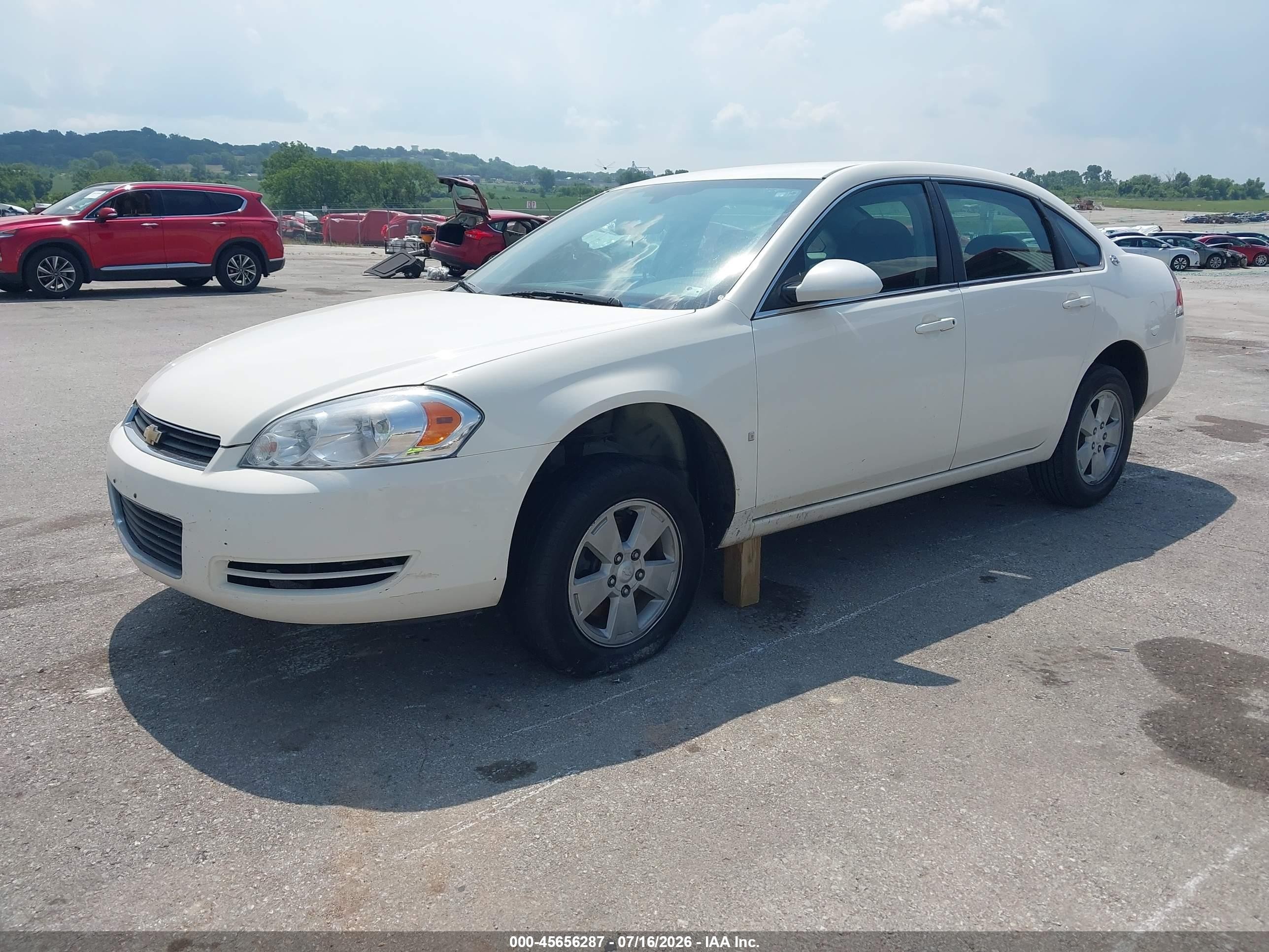 2008 Chevrolet Impala Lt White vin: 2G1WT58K481378450
