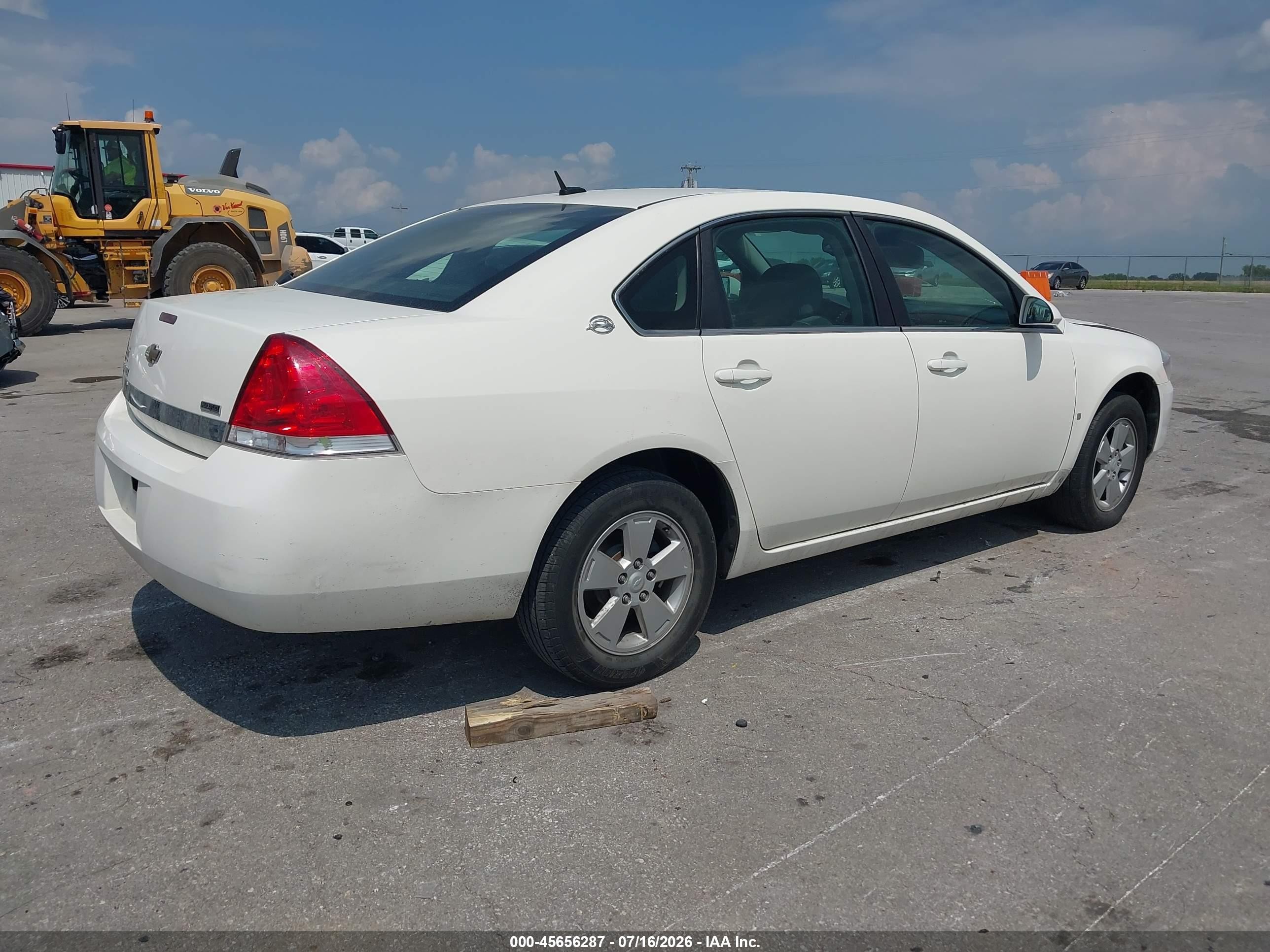 2008 Chevrolet Impala Lt White vin: 2G1WT58K481378450