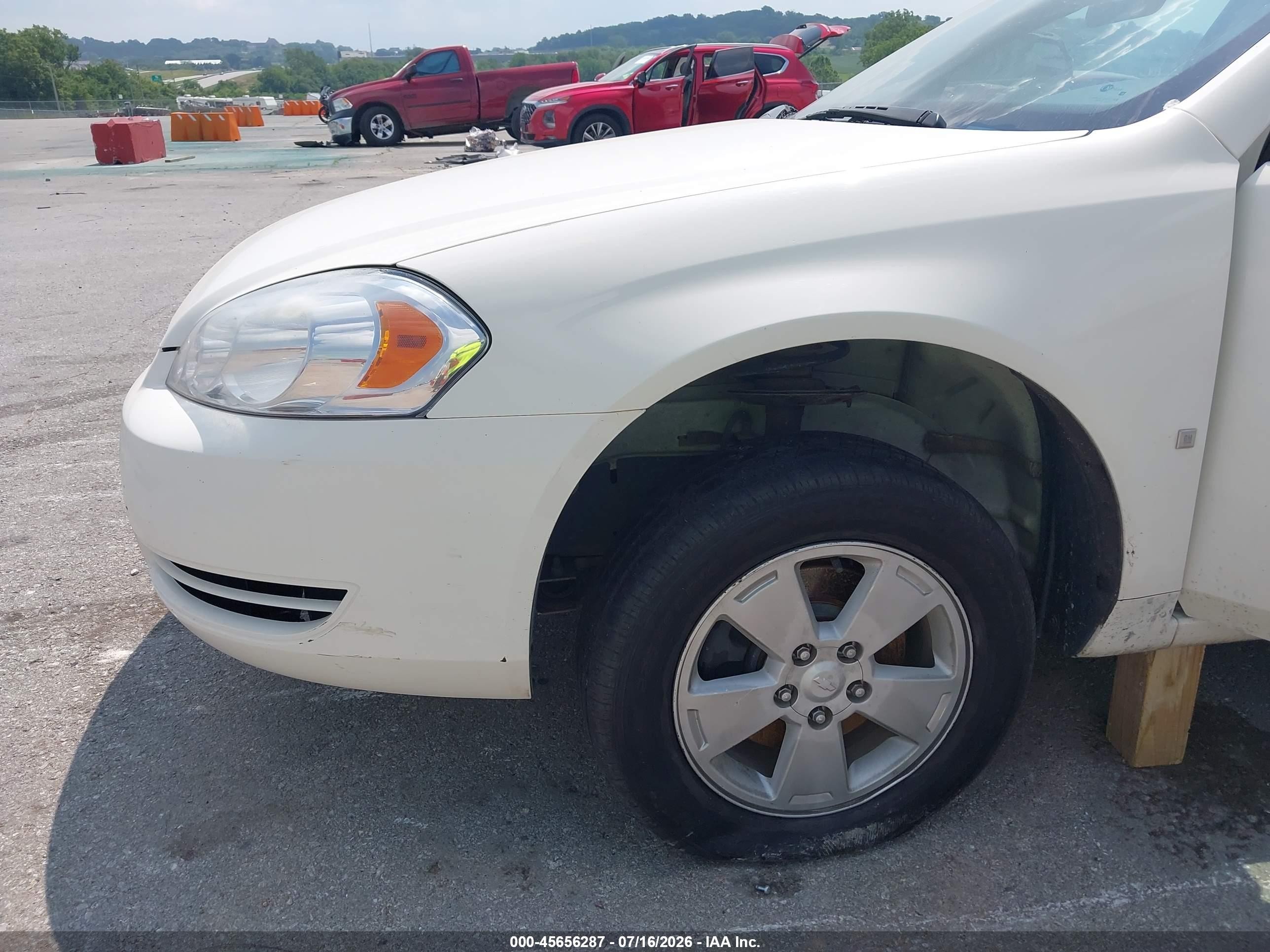 2008 Chevrolet Impala Lt White vin: 2G1WT58K481378450