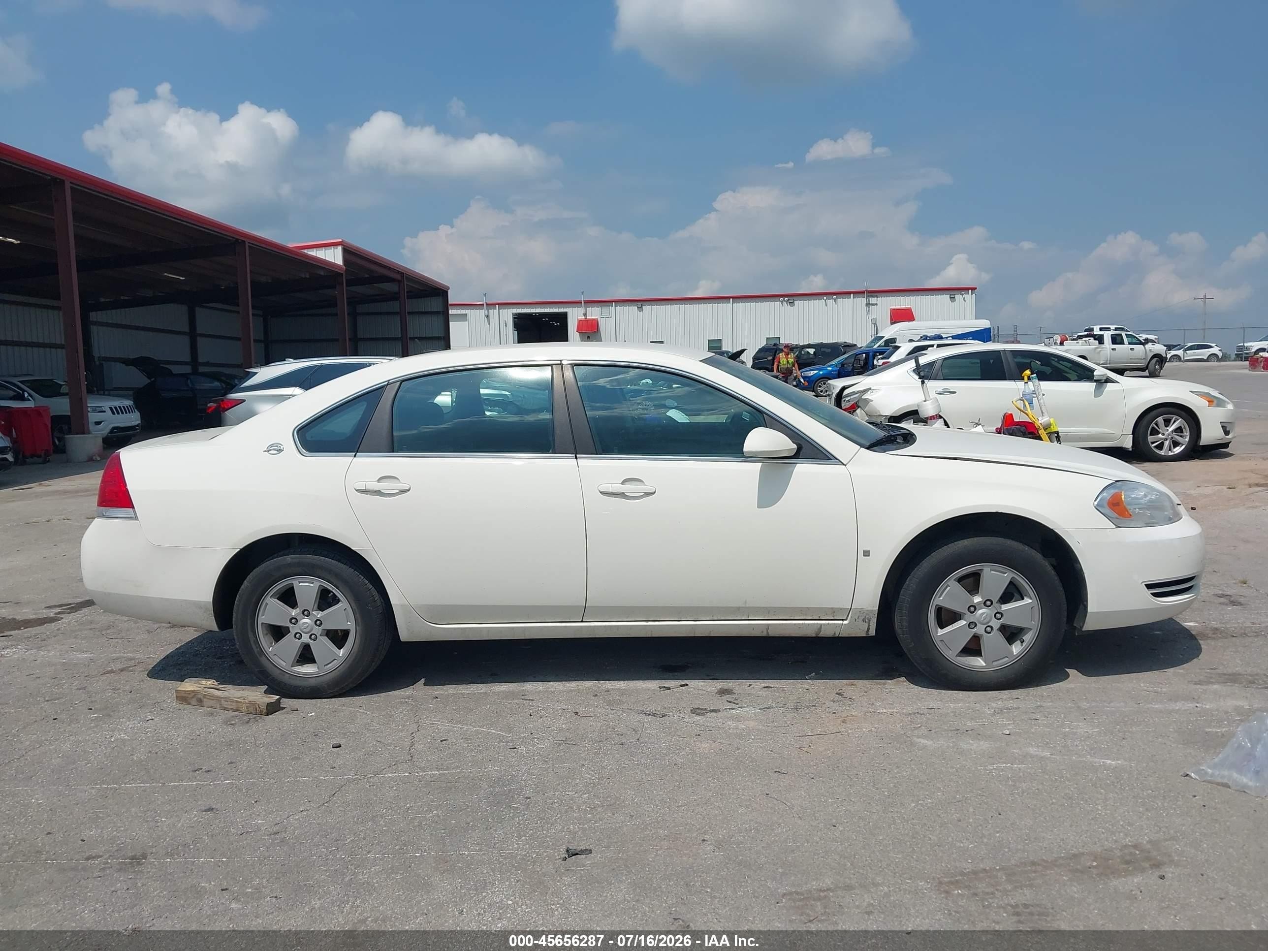 2008 Chevrolet Impala Lt White vin: 2G1WT58K481378450