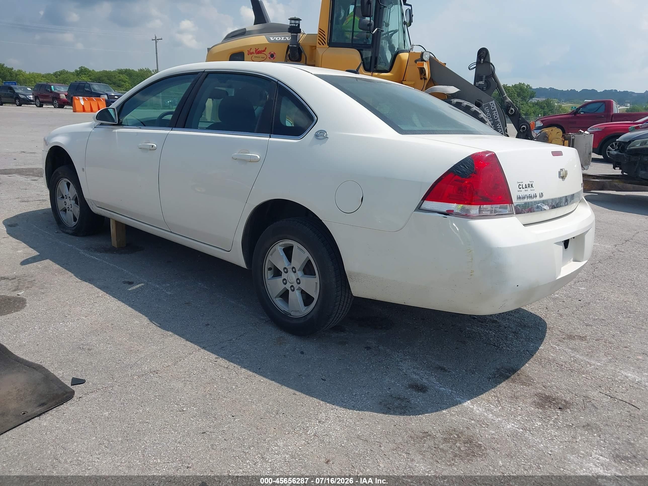 2008 Chevrolet Impala Lt White vin: 2G1WT58K481378450