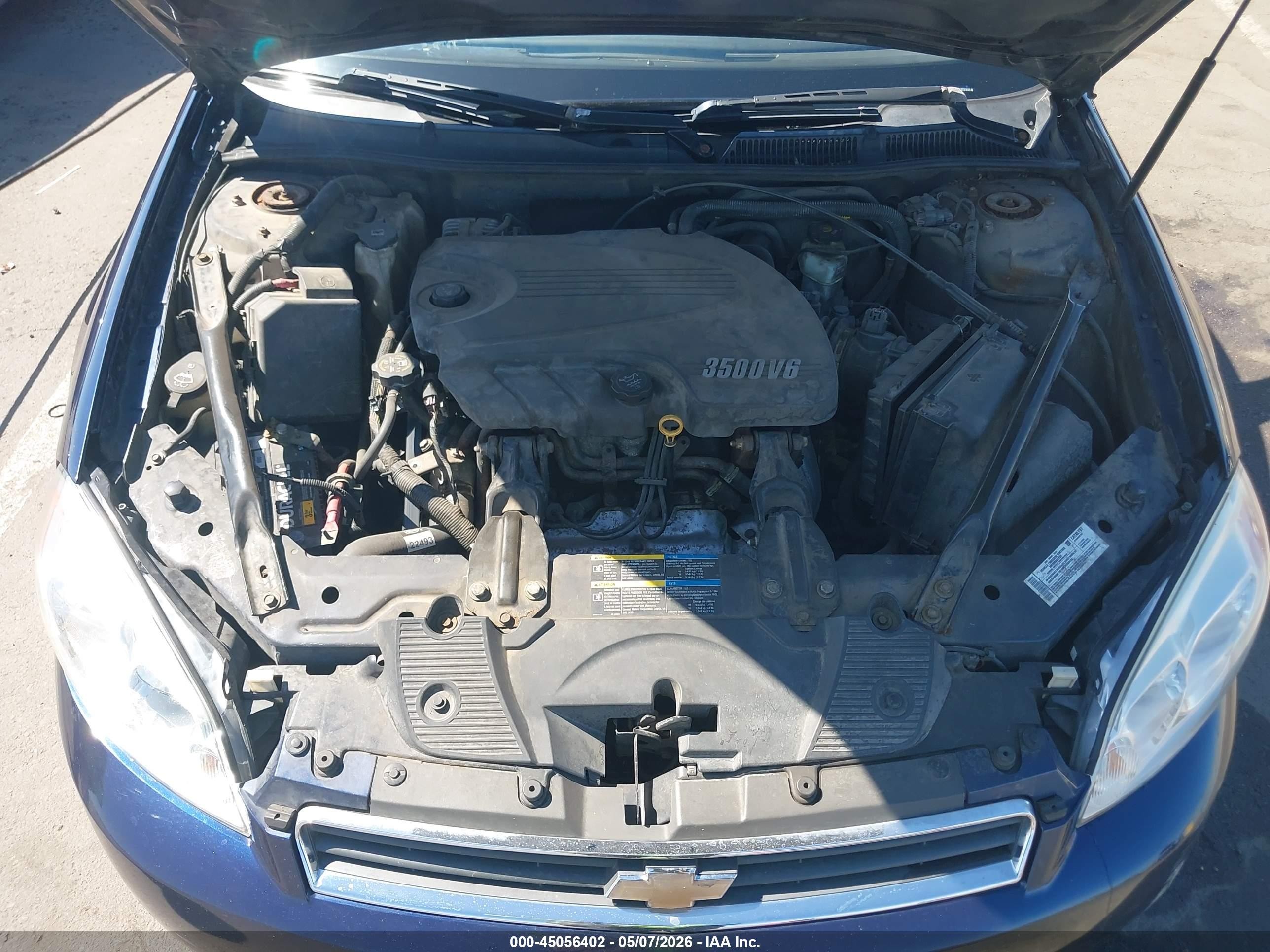 2007 Chevrolet Impala Lt Черный vin: 2G1WT58K579235085