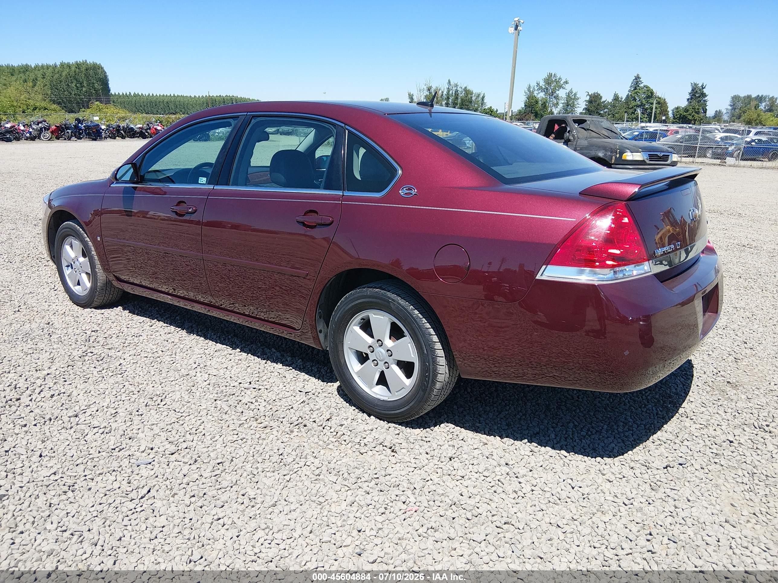 2007 Chevrolet Impala 3.5l Lt Темно-бордовый vin: 2G1WT58K579339317