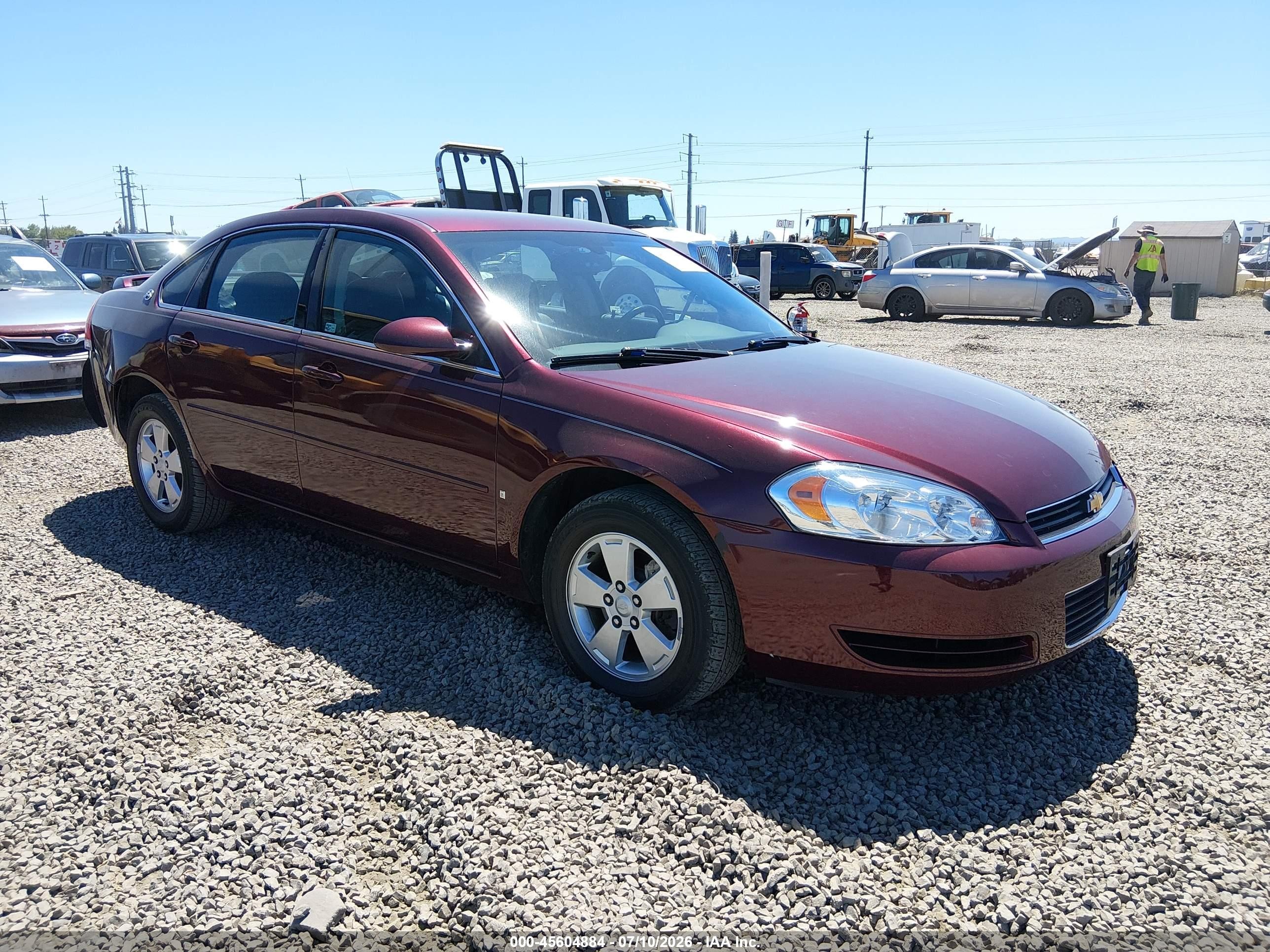 2007 Chevrolet Impala 3.5l Lt Темно-бордовый vin: 2G1WT58K579339317