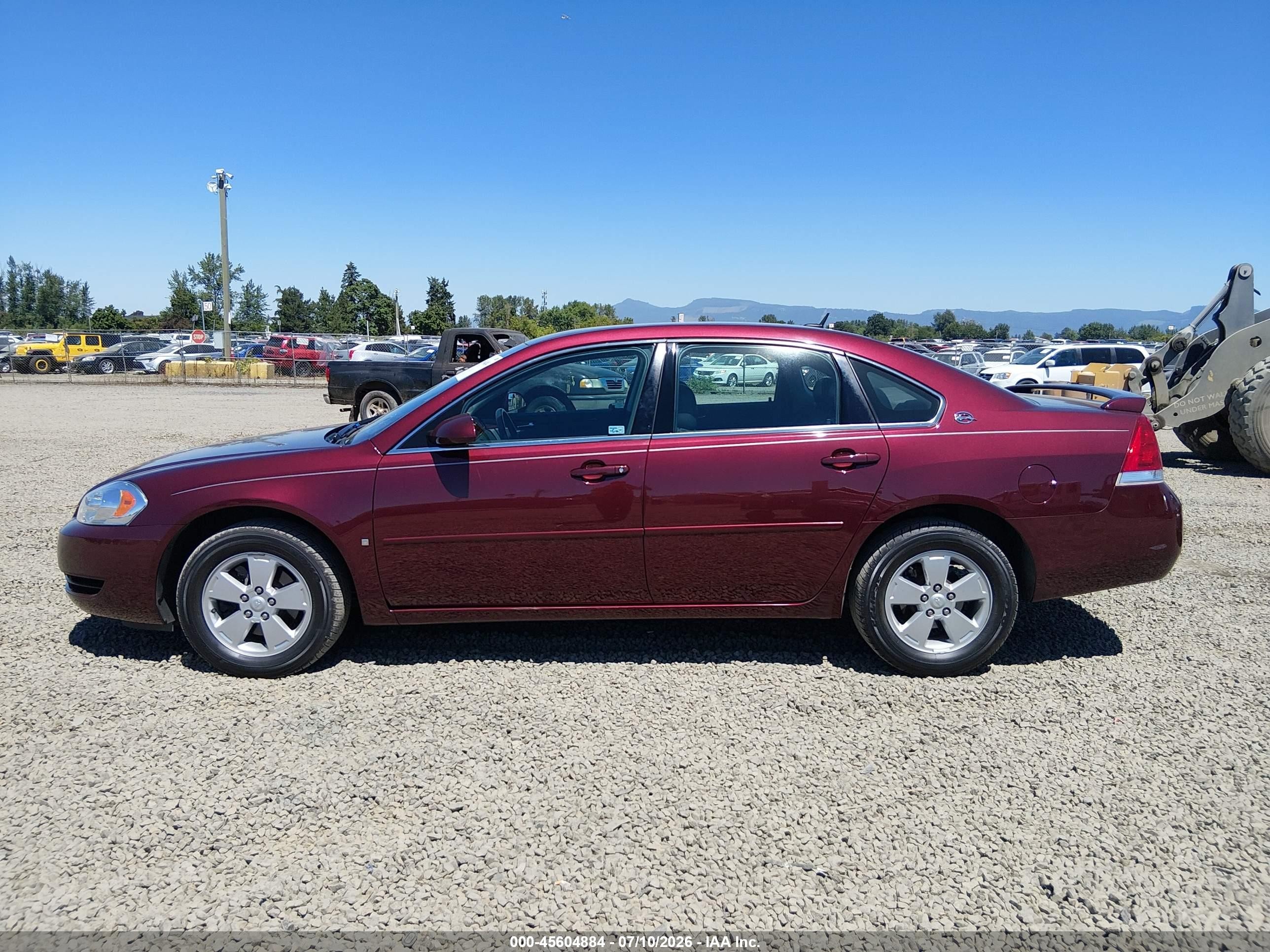 2007 Chevrolet Impala 3.5l Lt Темно-бордовый vin: 2G1WT58K579339317