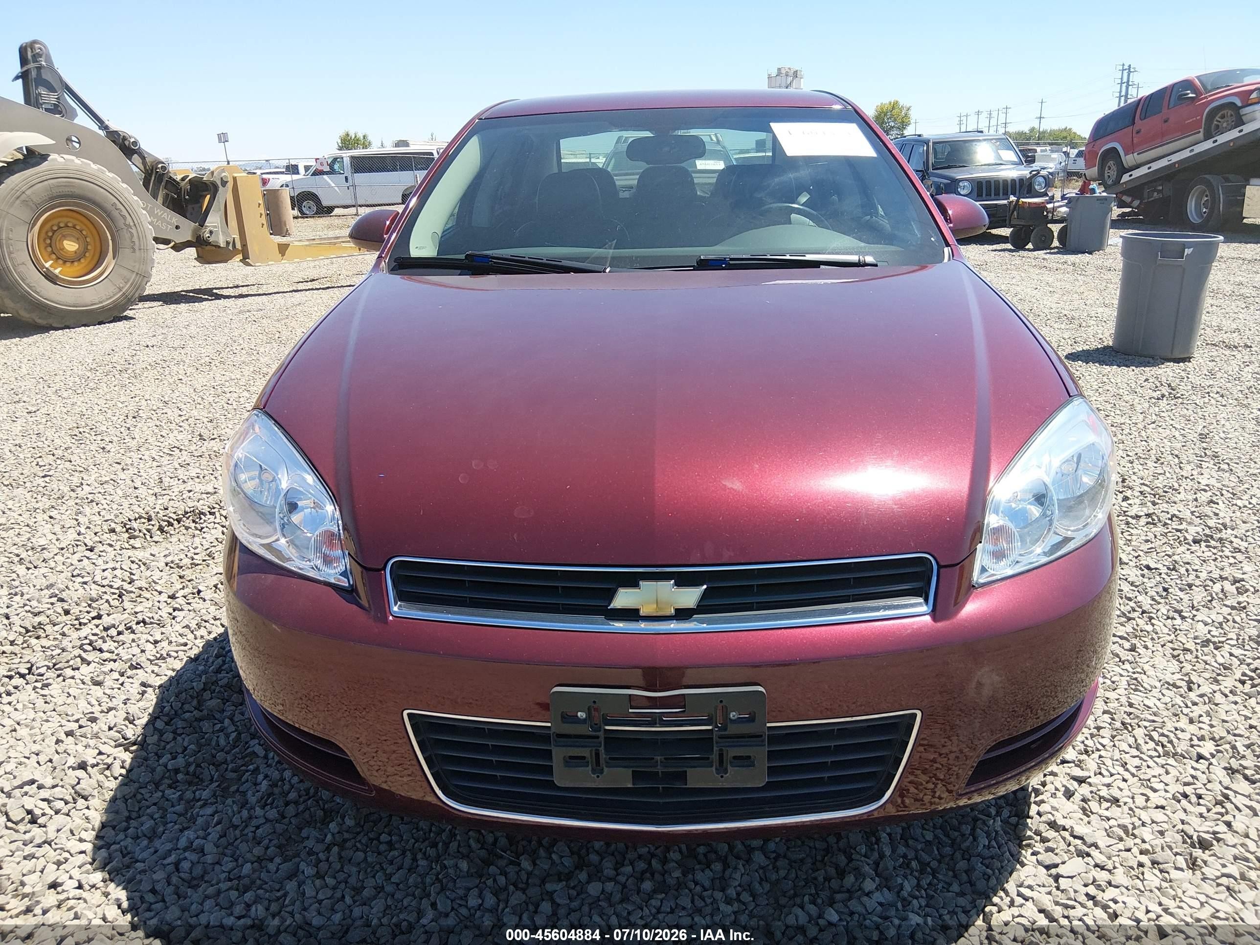 2007 Chevrolet Impala 3.5l Lt Темно-бордовый vin: 2G1WT58K579339317