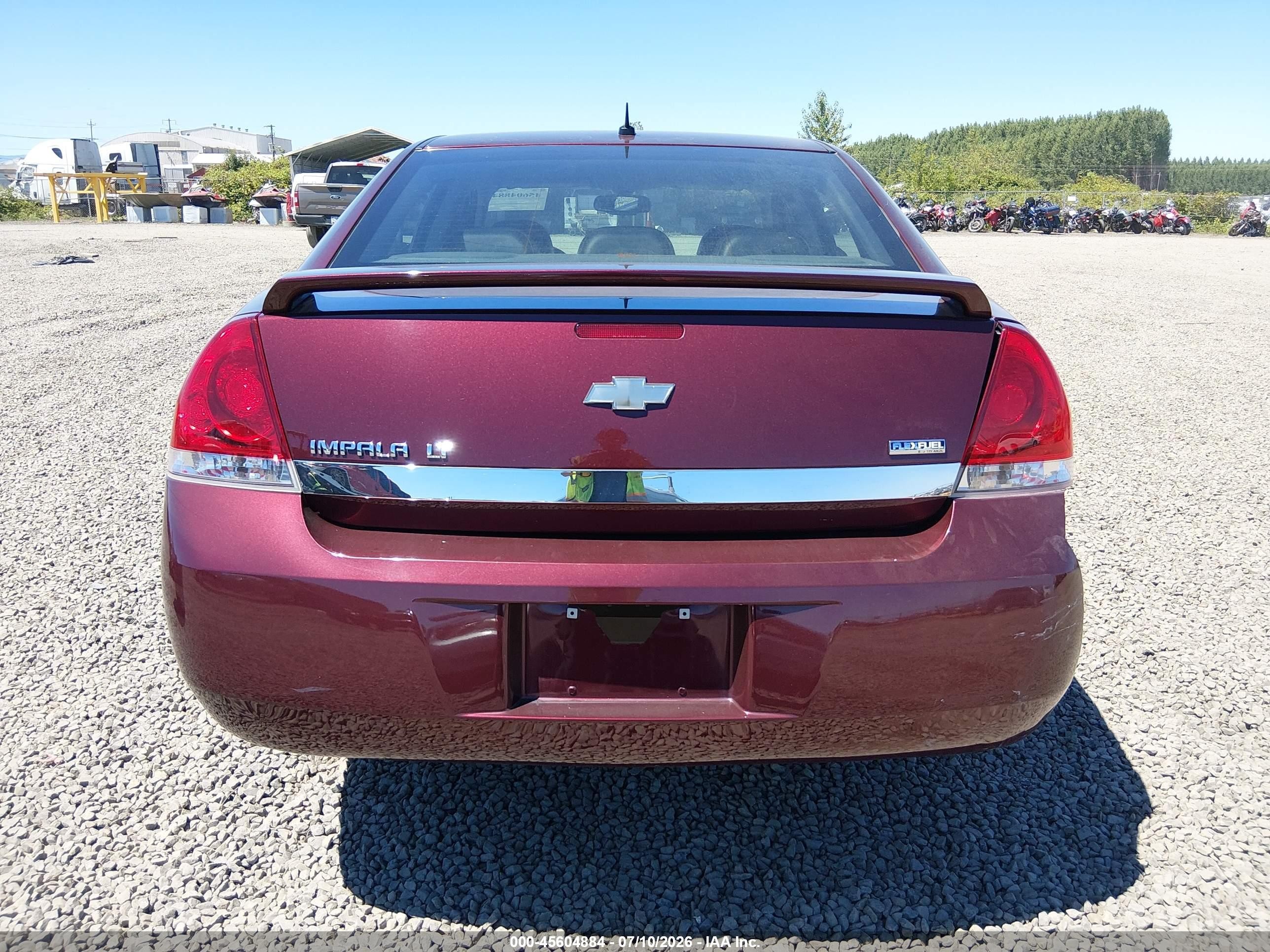 2007 Chevrolet Impala 3.5l Lt Темно-бордовый vin: 2G1WT58K579339317