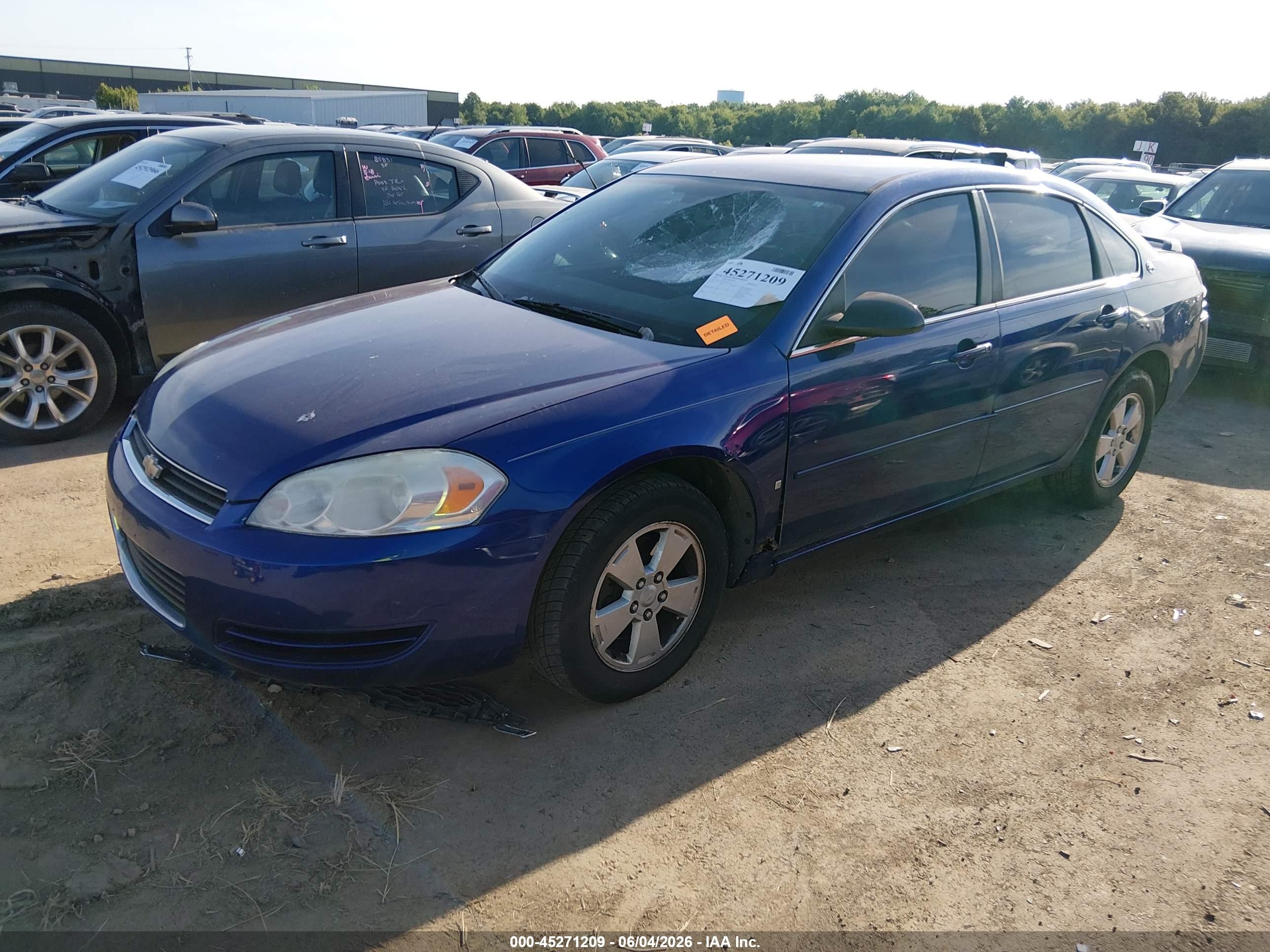 2007 Chevrolet Impala Lt Blue vin: 2G1WT58K579372107