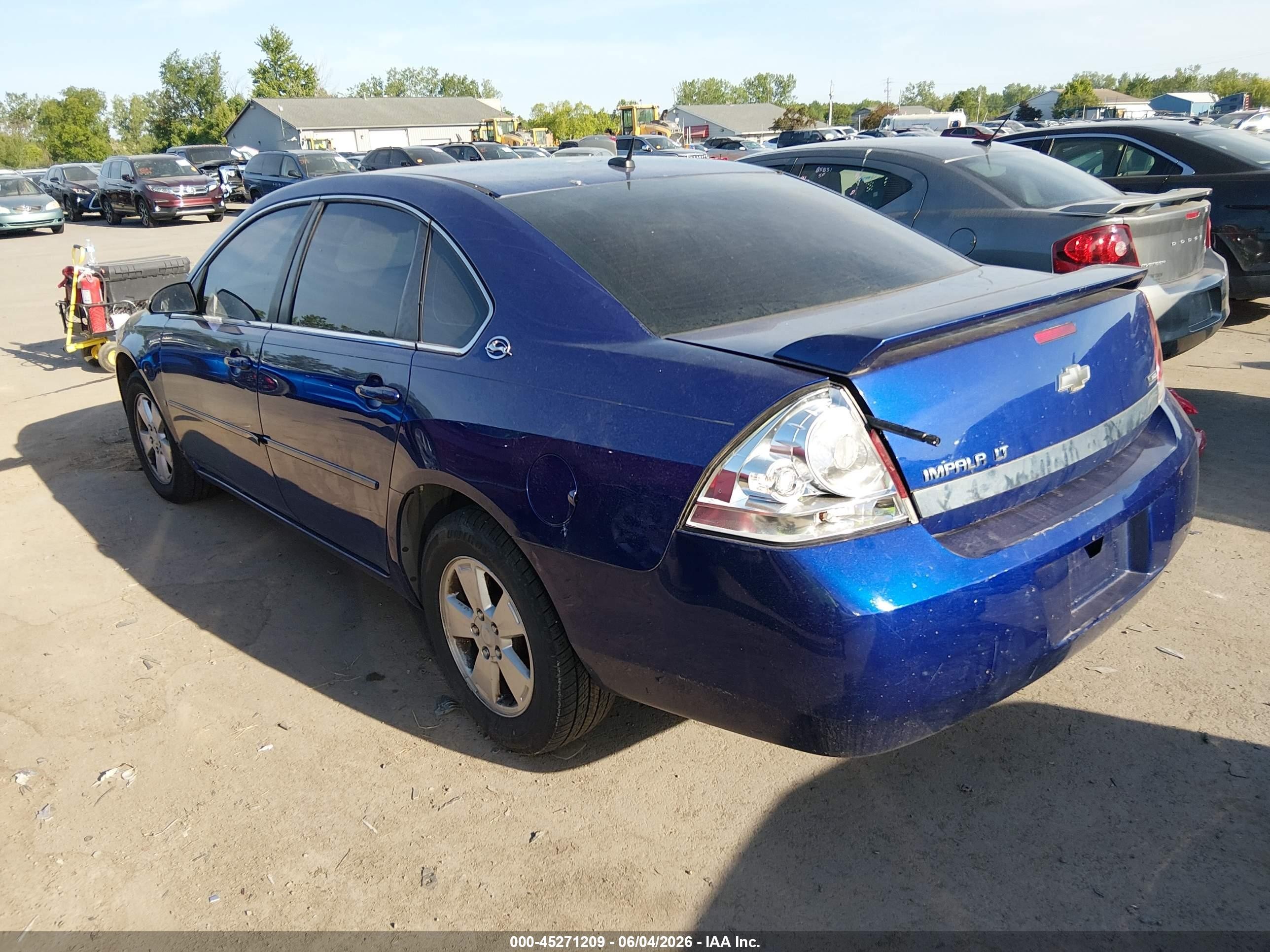 2007 Chevrolet Impala Lt Blue vin: 2G1WT58K579372107