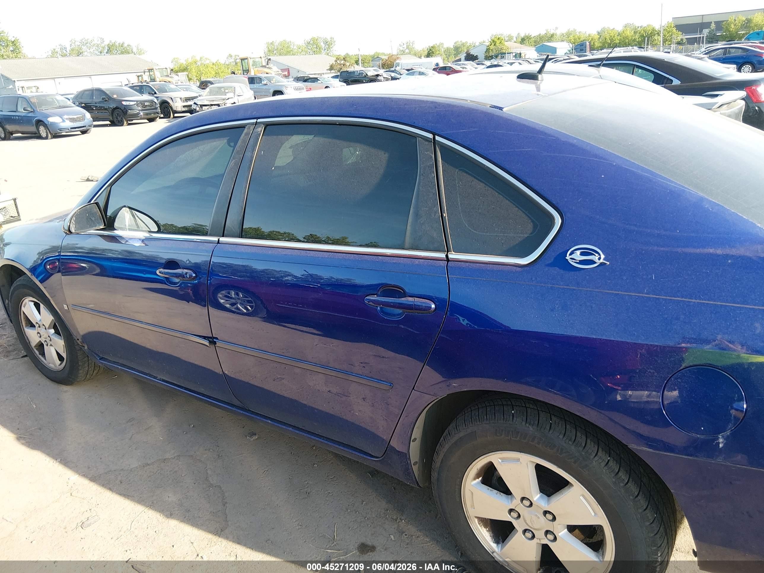 2007 Chevrolet Impala Lt Blue vin: 2G1WT58K579372107