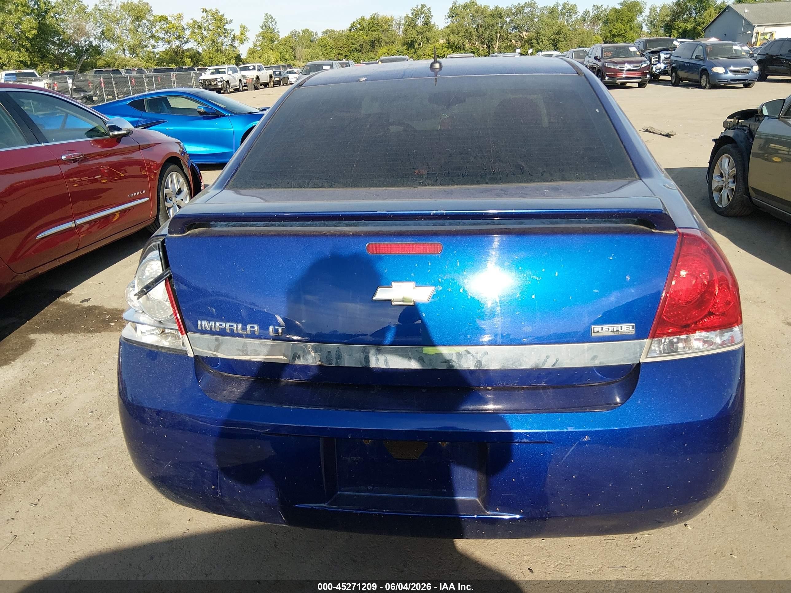 2007 Chevrolet Impala Lt Blue vin: 2G1WT58K579372107