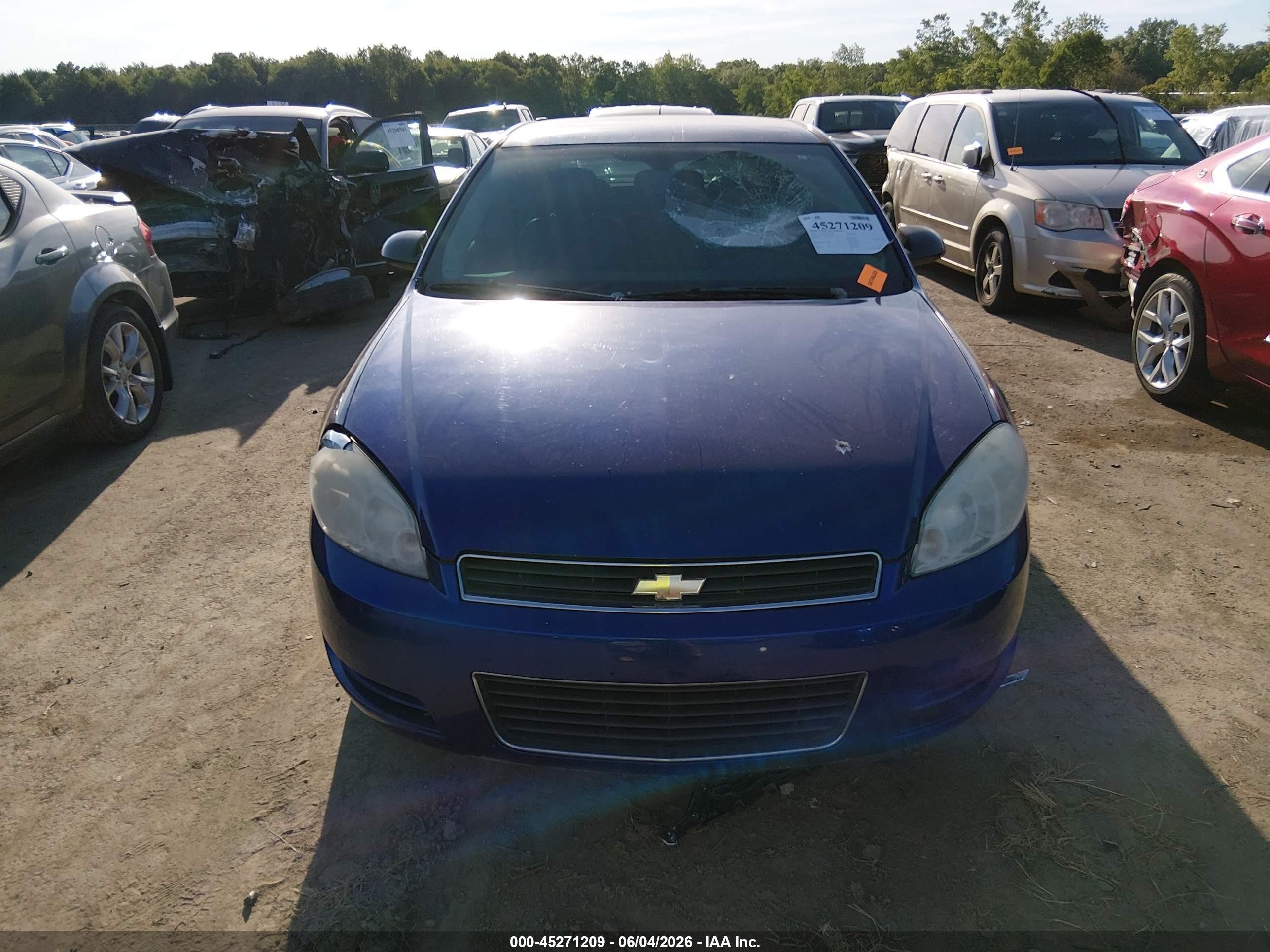2007 Chevrolet Impala Lt Blue vin: 2G1WT58K579372107